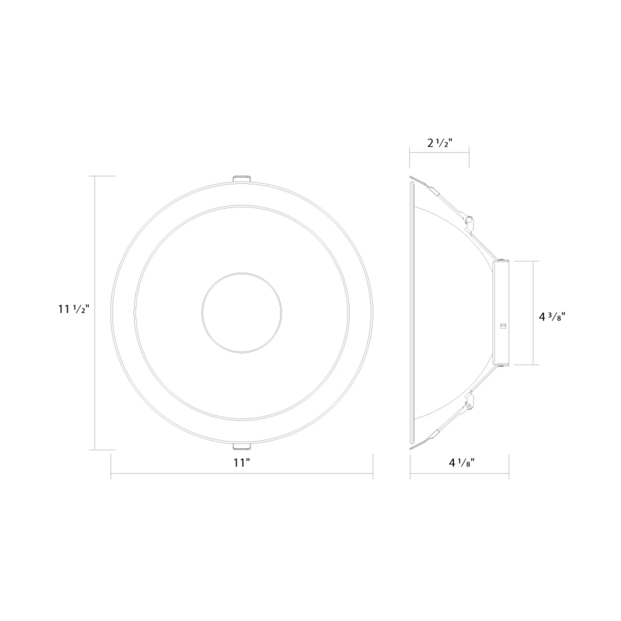 ND22 10" Round Trim White Reflector and Flange for ND22-50