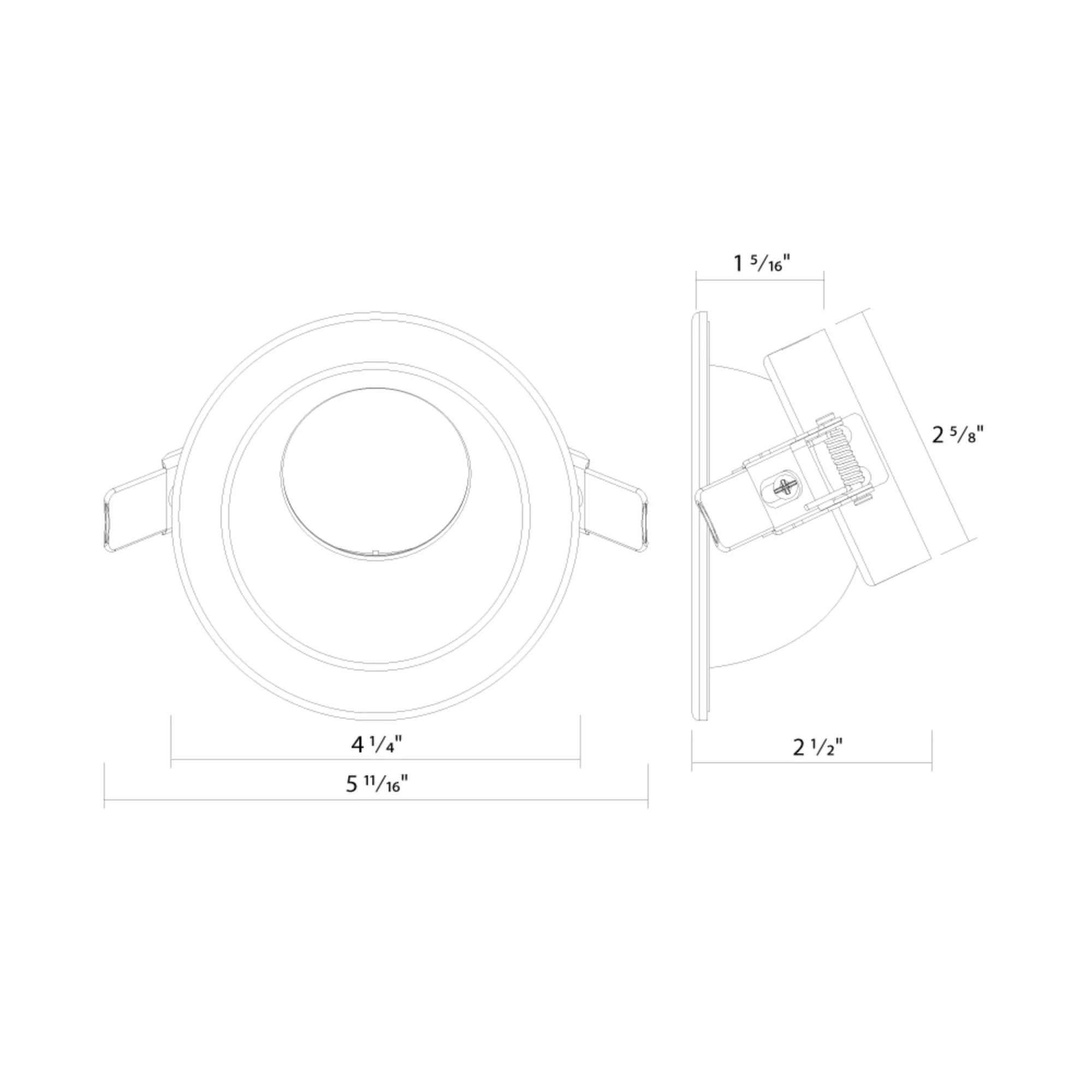 ND22 3" Round Wall Wash Trim Black Reflector and Flange for ND22-12