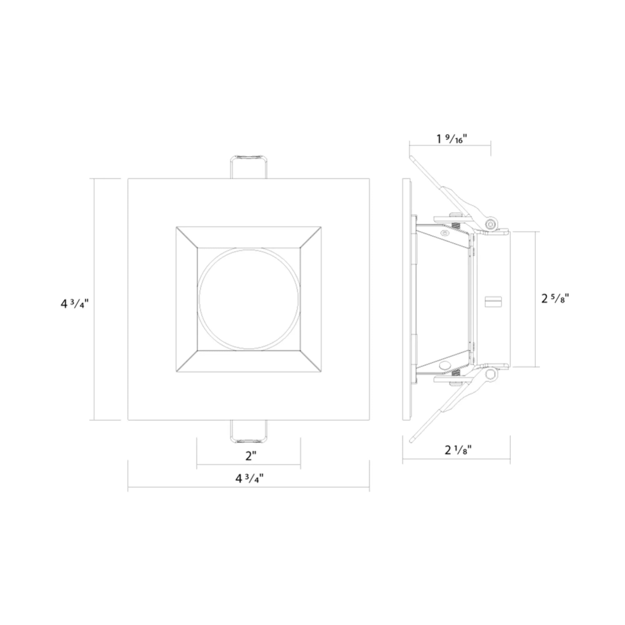 ND22 3" Square Trim Haze Reflector and Flange for ND22-12