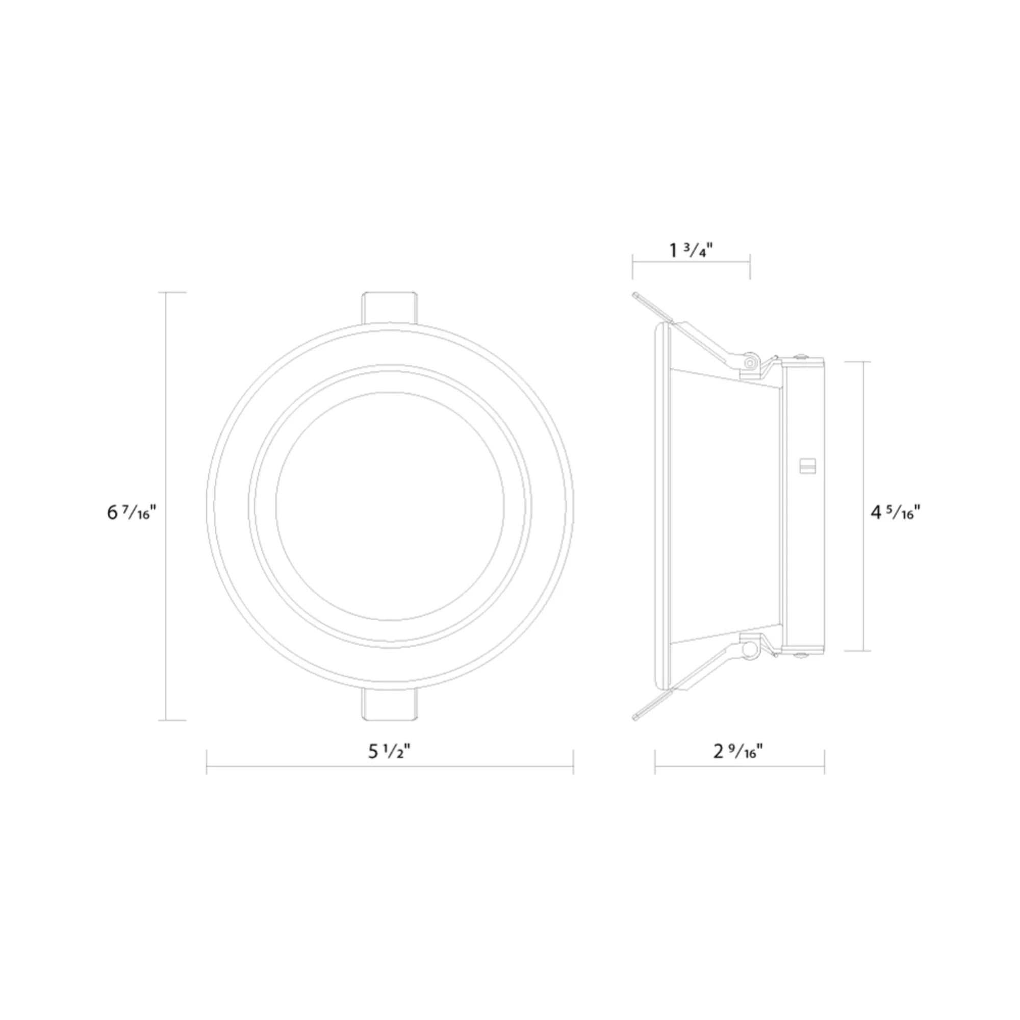 ND22 4" Round Trim Black Reflector and Flange for ND22-20 and ND22-30