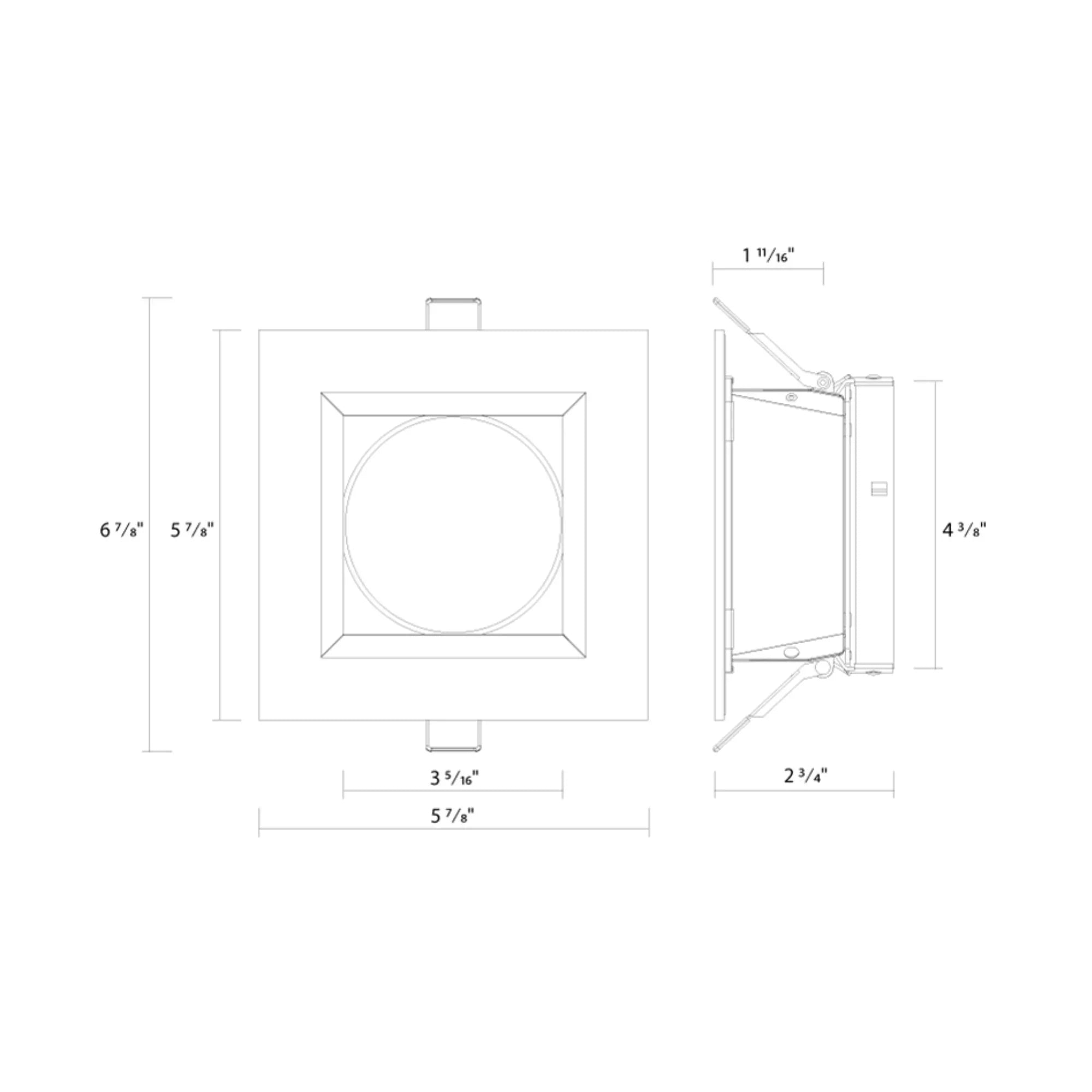 ND22 4" Square Trim Haze Reflector and Flange for ND22-20 and ND22-30