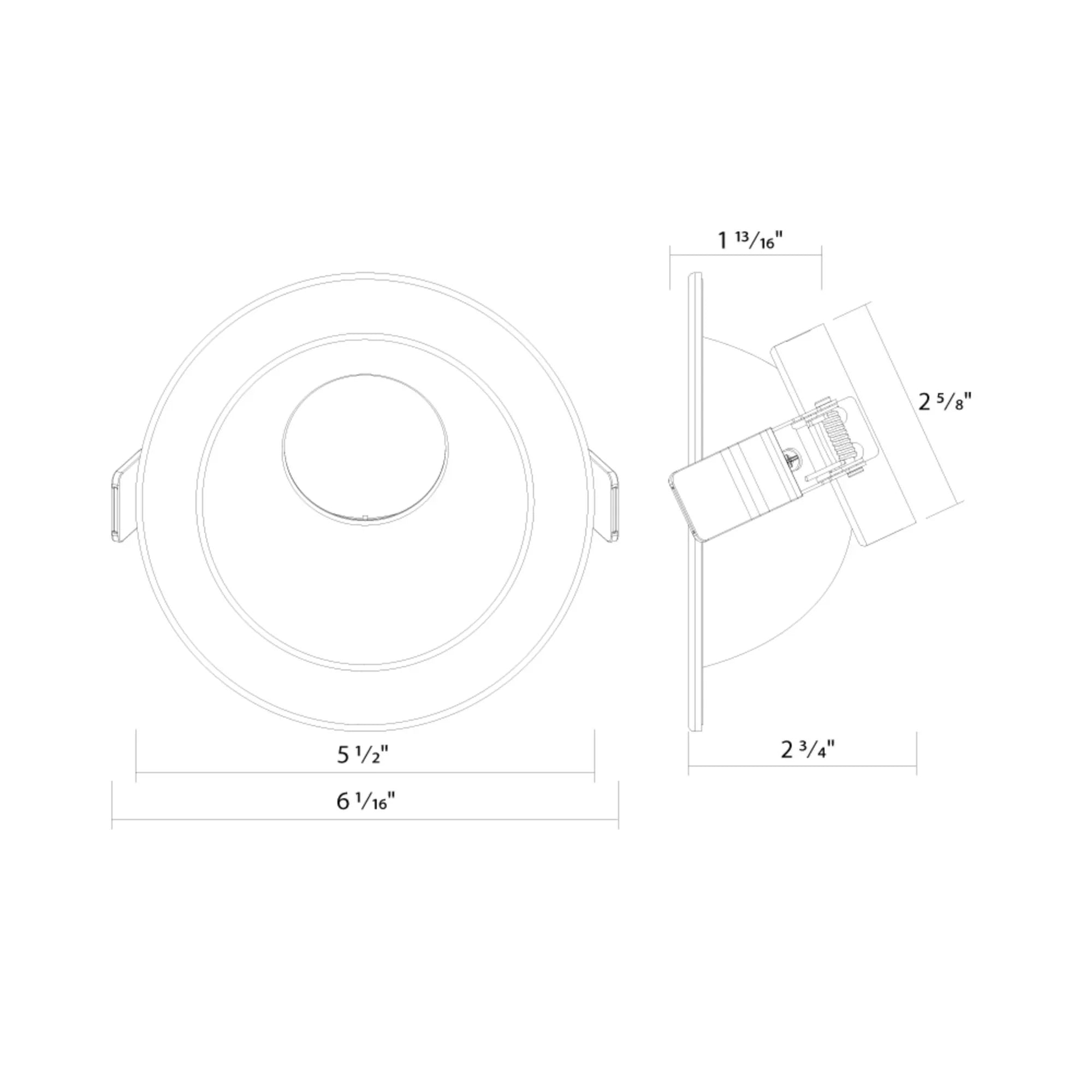 ND22 4" Round Wall Wash Trim Haze Reflector and White Flange for ND22-12