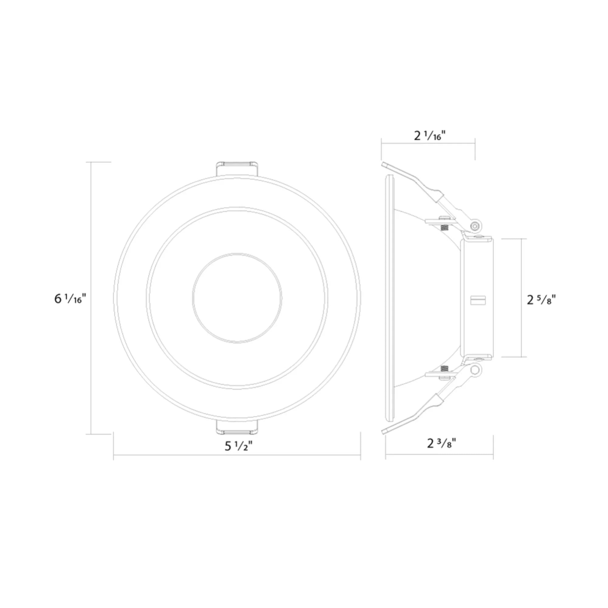 ND22 4" Round Trim White Reflector and Flange for ND22-12
