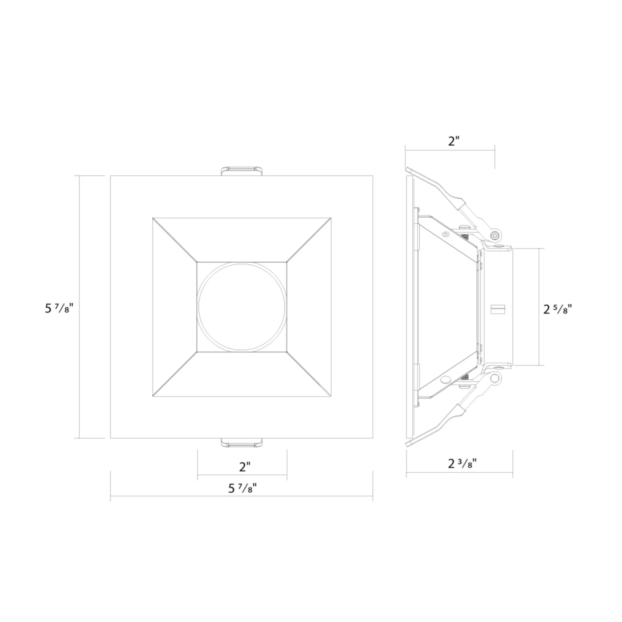 ND22 4" Square Trim Haze Reflector and Flange for ND22-12