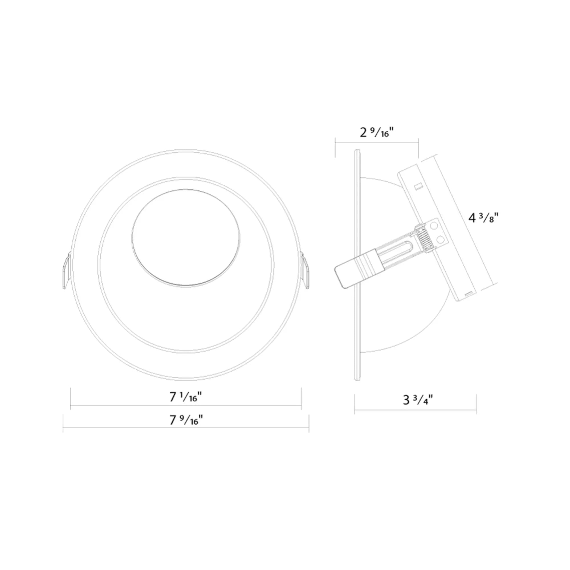ND22 6" Round Wall Wash Trim Haze Reflector and Flange for ND22-20, ND22-30 and ND22-50