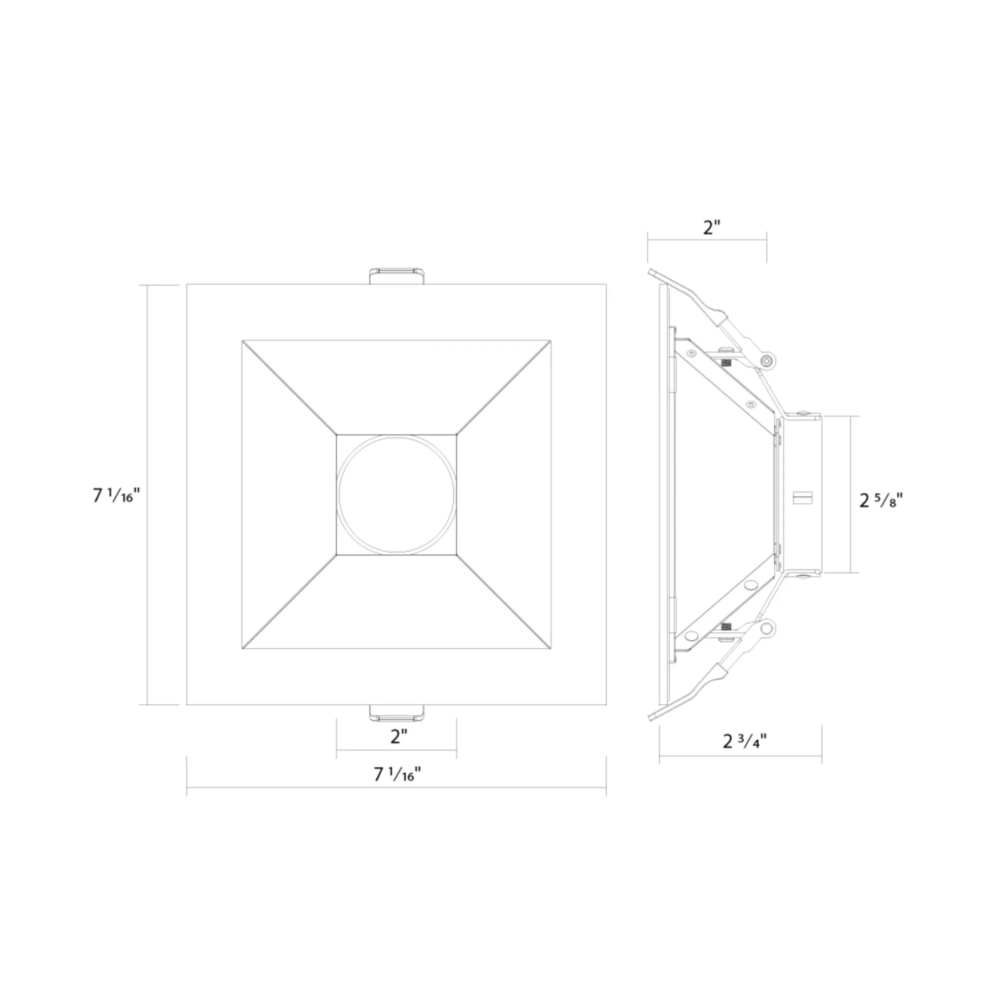 ND22 6" Square Trim Haze Reflector and Flange for ND22-12