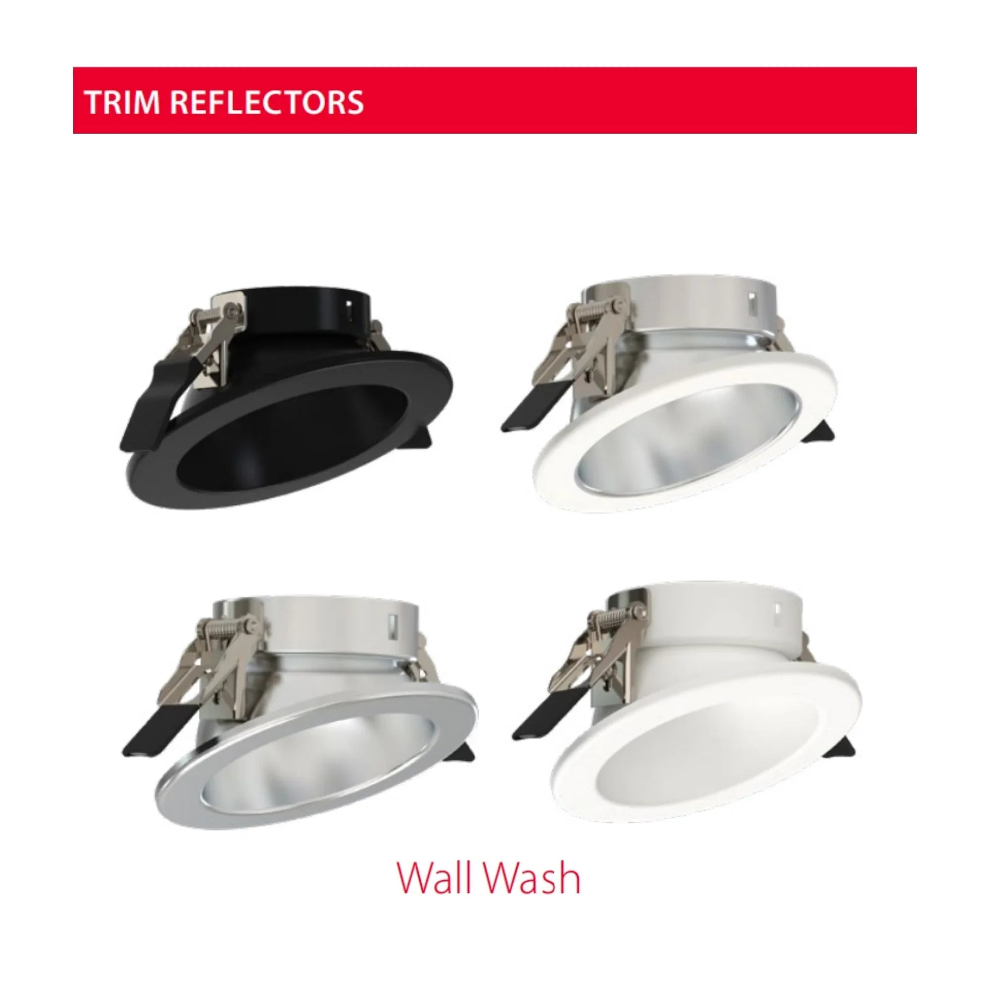ND22 8" Round Wall Wash Trim Haze Reflector and White Flange for ND22-20, ND22-30 and ND22-50