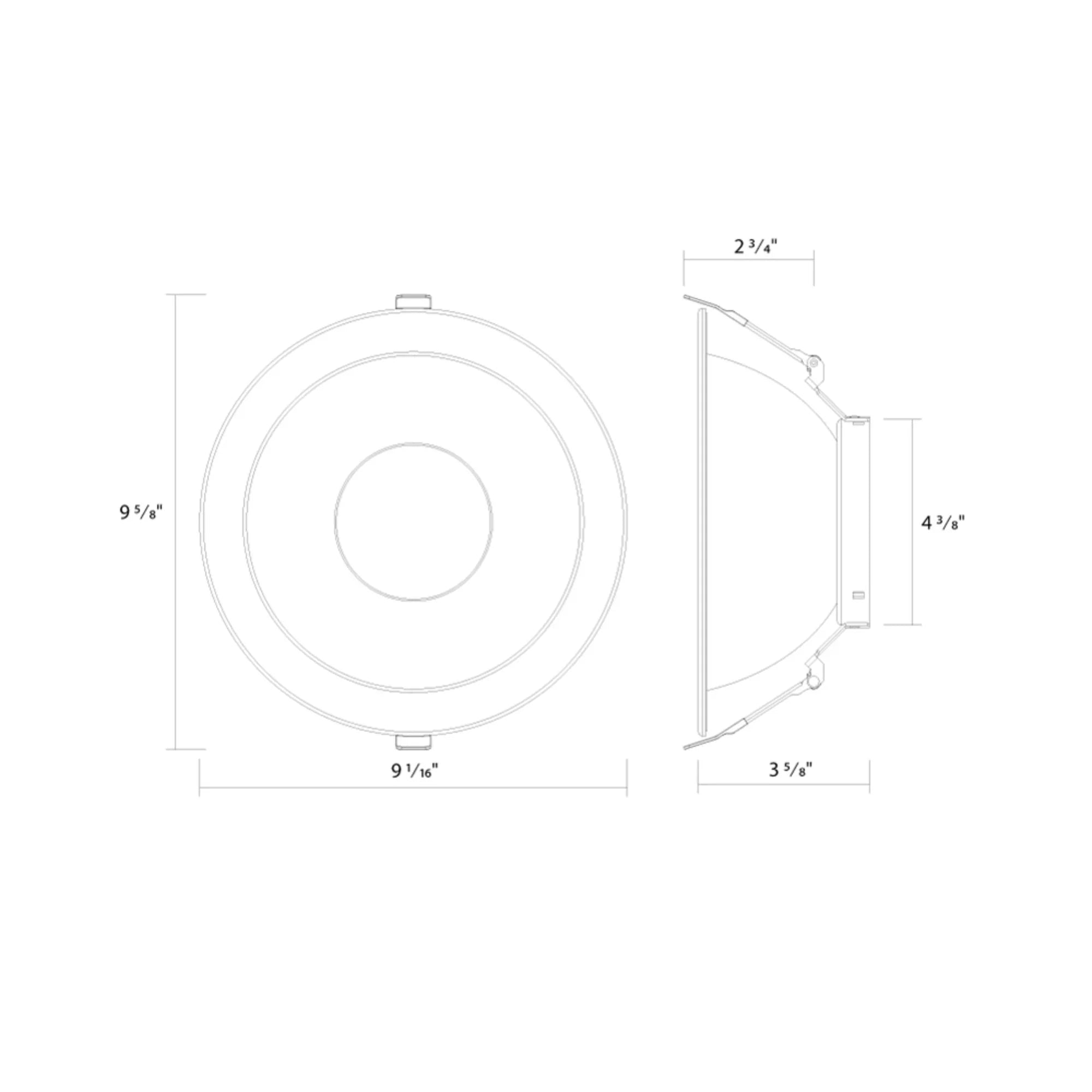ND22 8" Round Trim Haze Reflector and Flange for ND22-20, ND22-30 and ND22-50