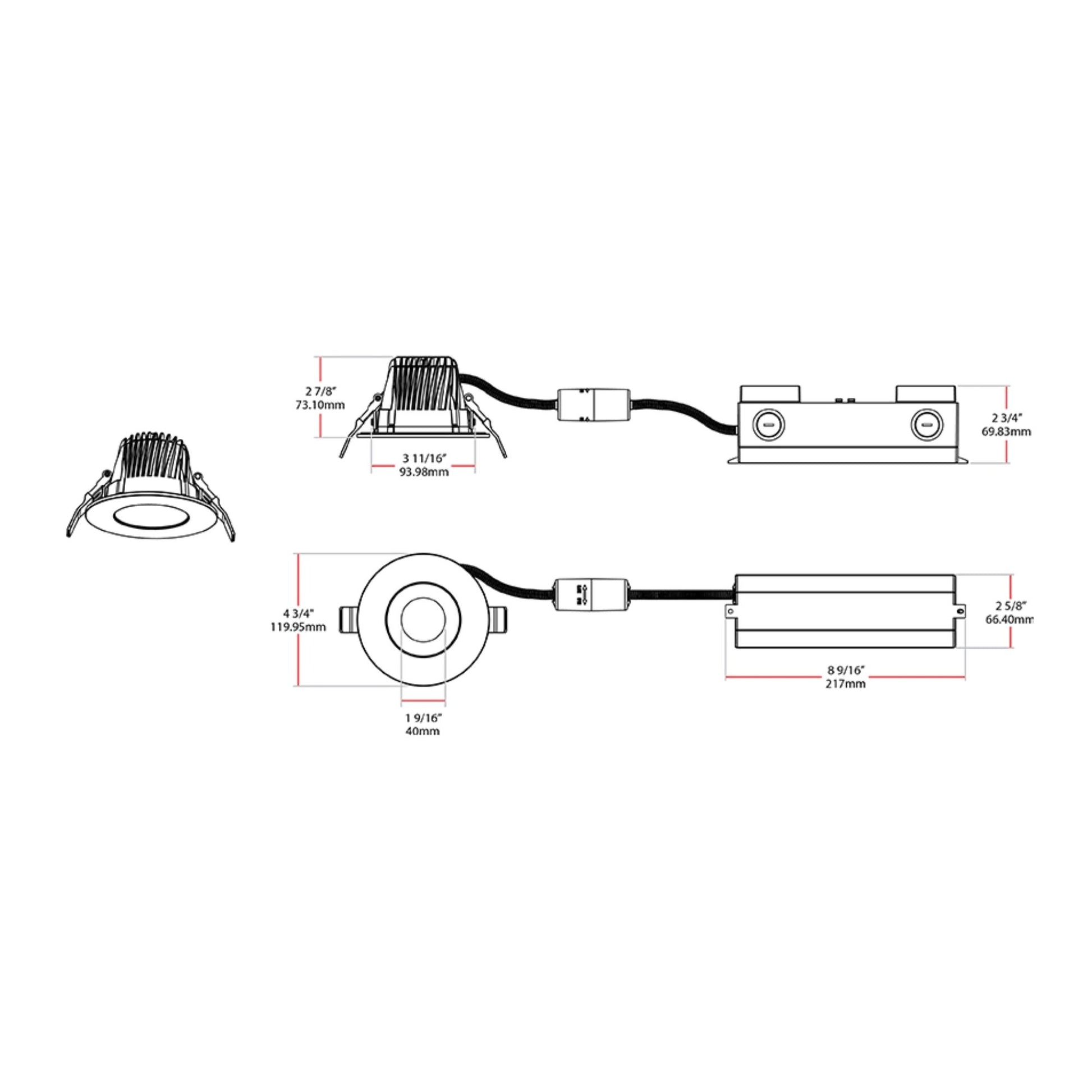 4" Deep Regress Commercial Downlight, 700 Lm, 4-CCT, Matte Silver Finish - Bees Lighting