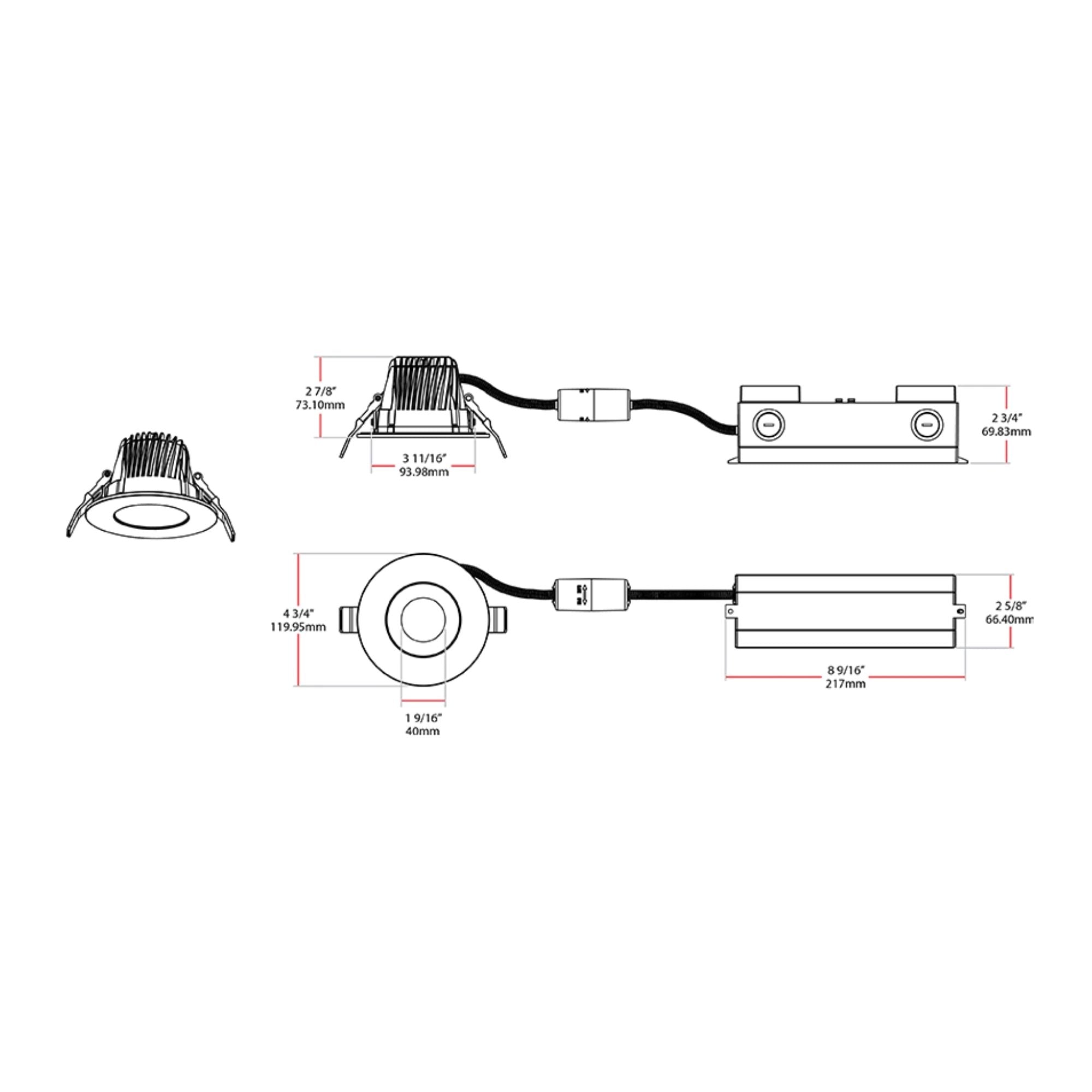 4" Deep Regress Commercial Downlight, 700 Lm, 4-CCT, Matte Silver Finish - Bees Lighting