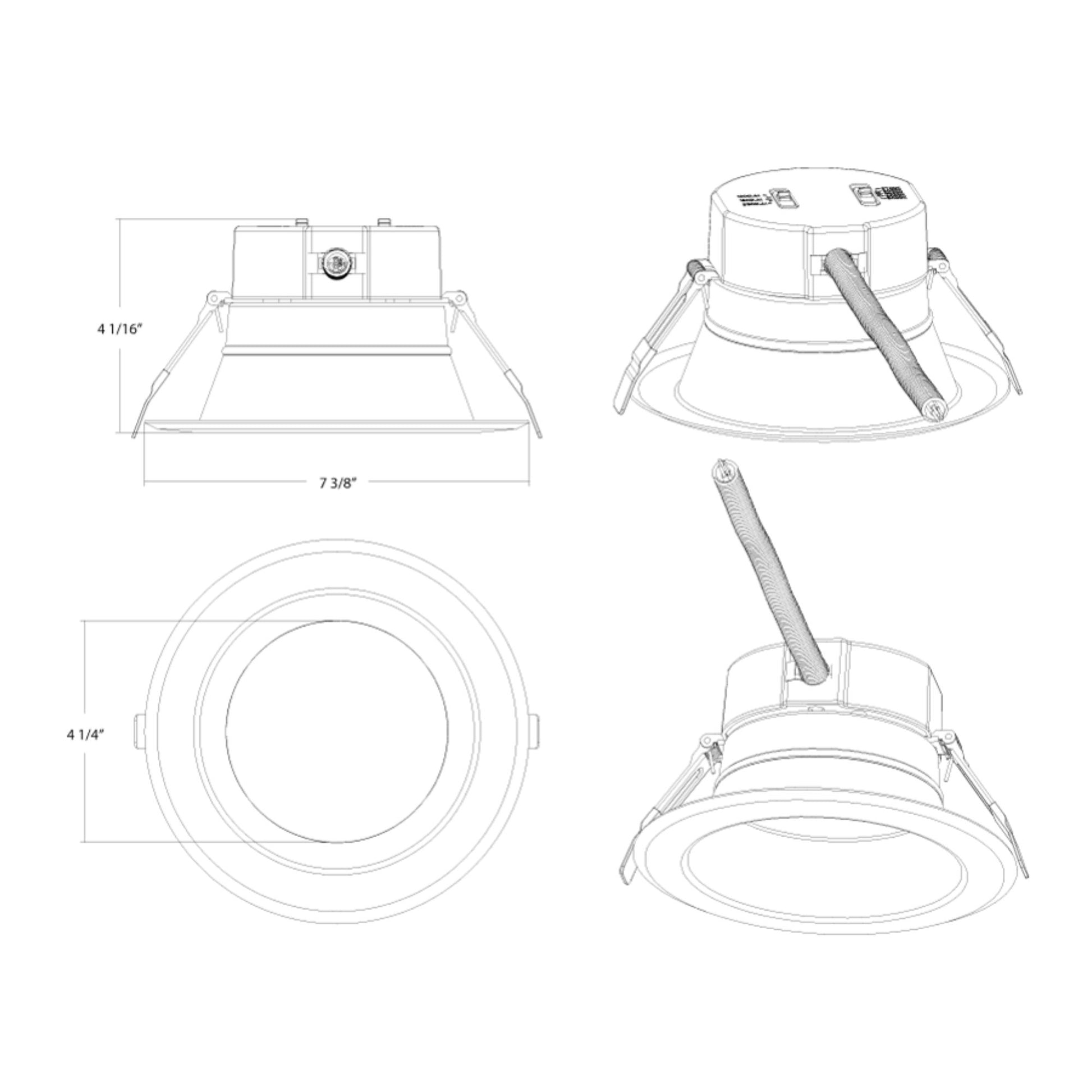 RAB Lighting - 6" Wattage and CCT Adjustable Commercial Downlight, 2300 Lm, 120-277V | Bees Lighting
