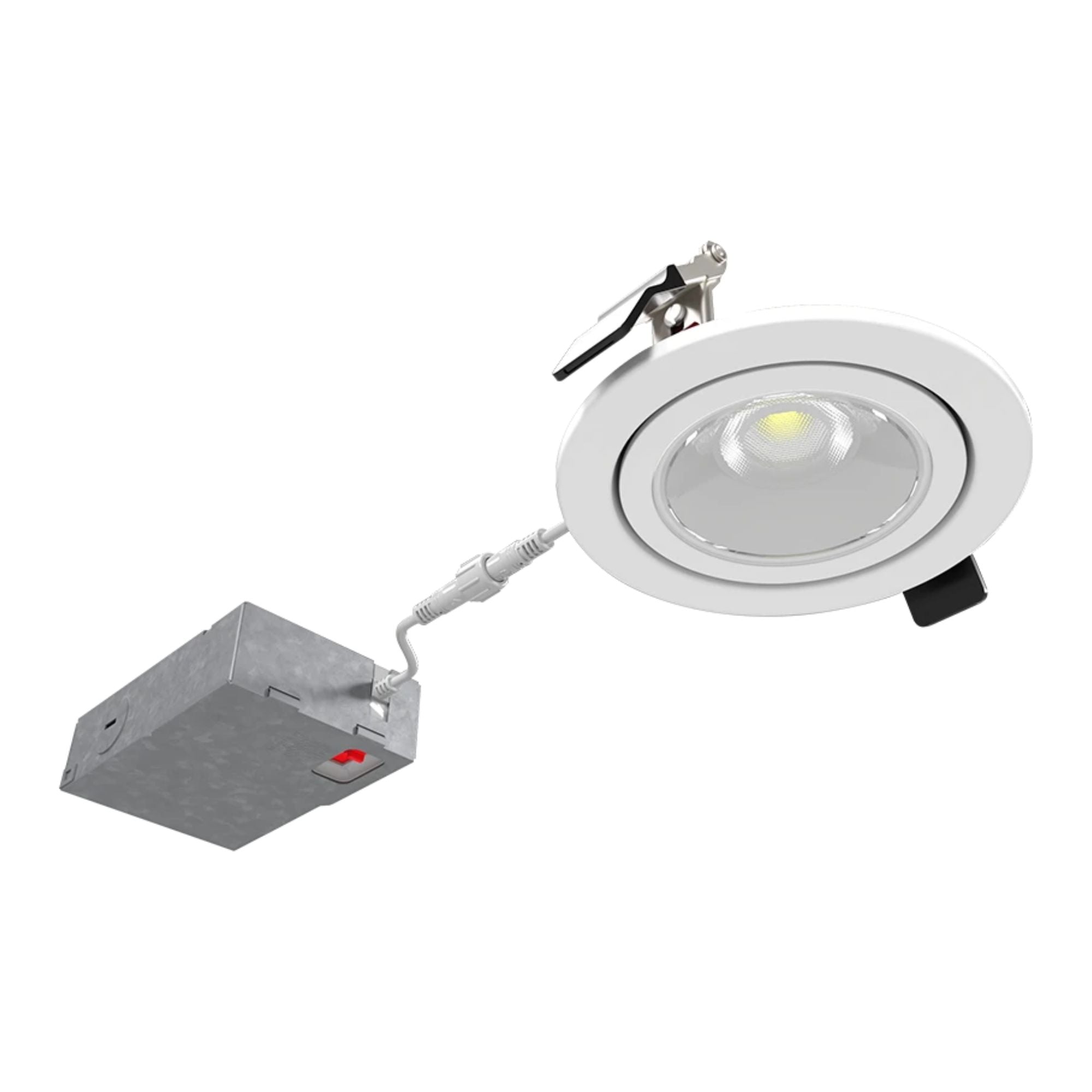4" Fire-Resistant Gimbal LED Downlight, 750 Lm, CCT Adjustable, 120V