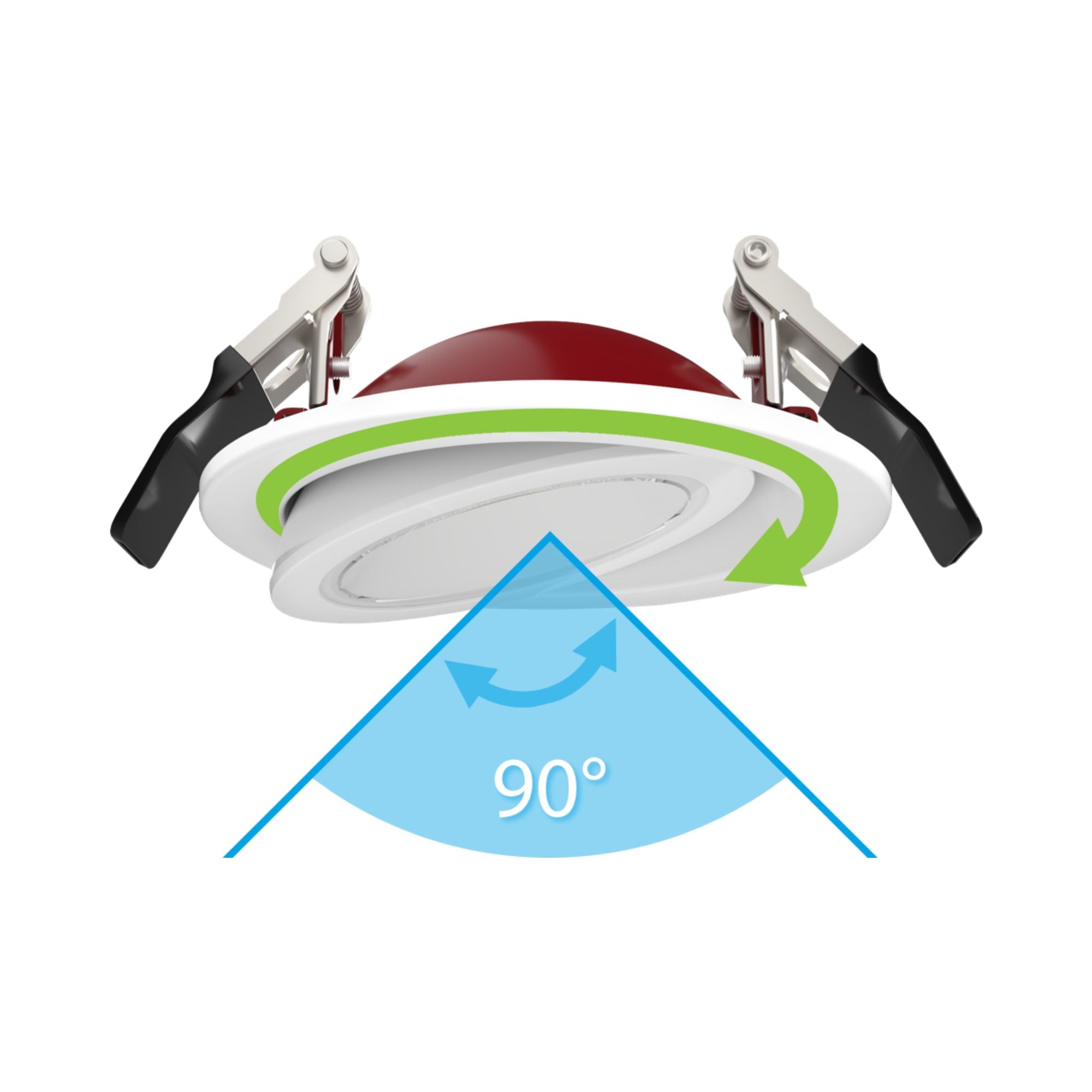 6" Fire-Resistant Gimbal LED Downlight, 1300 Lm, CCT Adjustable, 120V