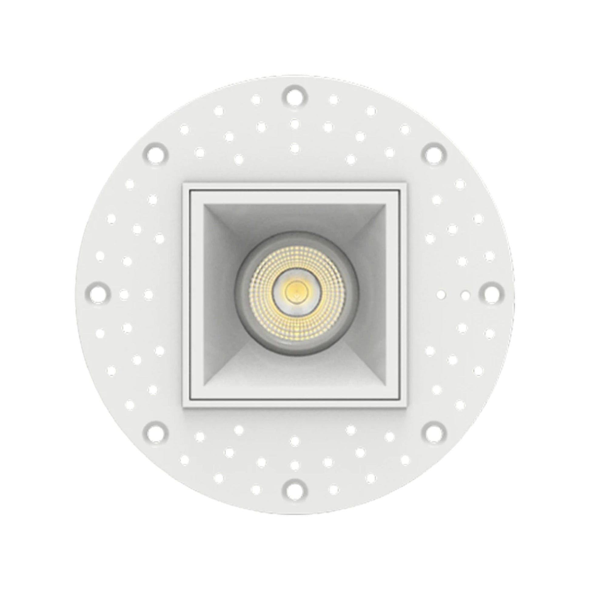 2" Trimless Gimbal Downlight, 6W, 450 Lm, 5-CCT, White Square Regress Cone - Bees Lighting