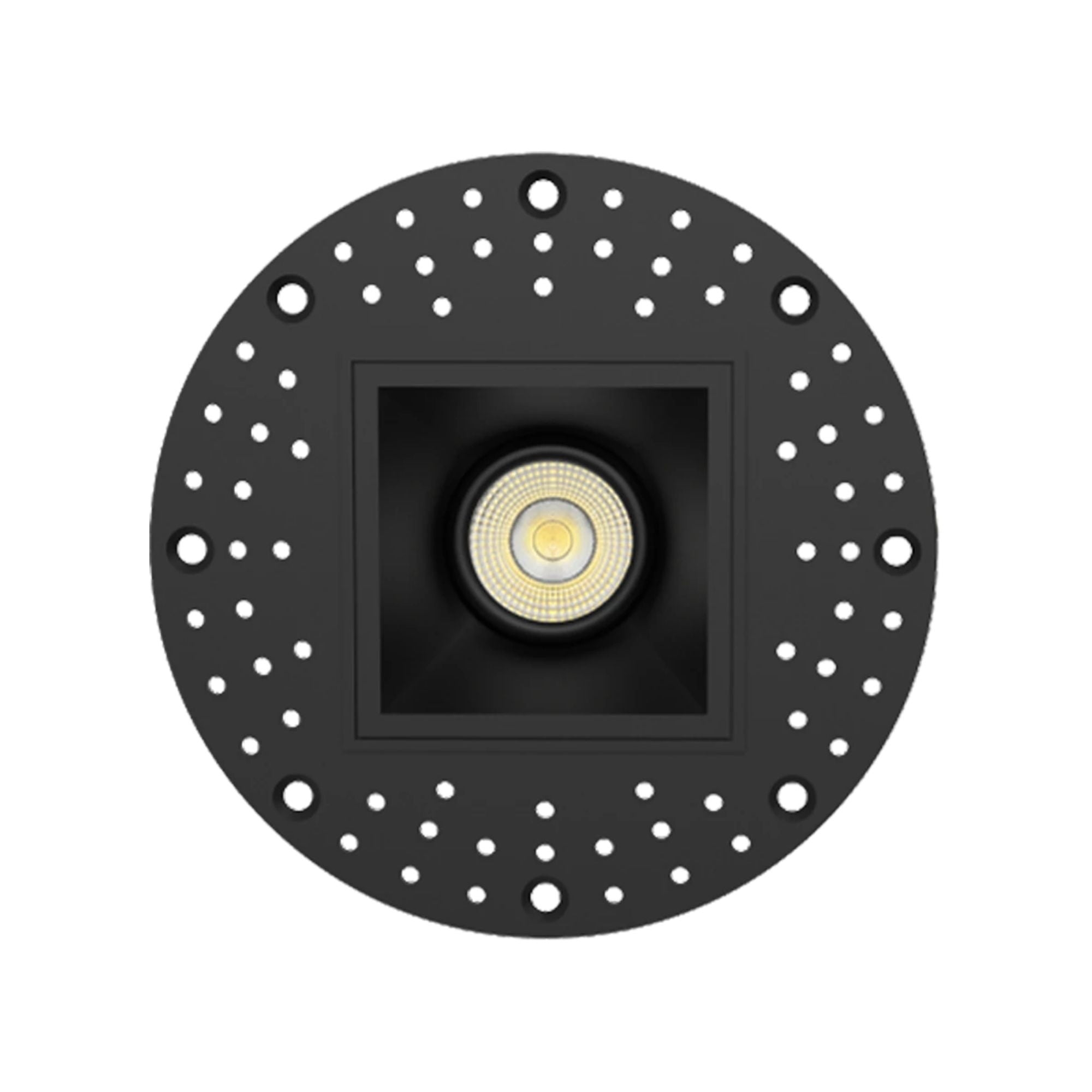 2" Trimless Gimbal Downlight, 6W, 450 Lm, 5-CCT, Black Square Regress Cone - Bees Lighting