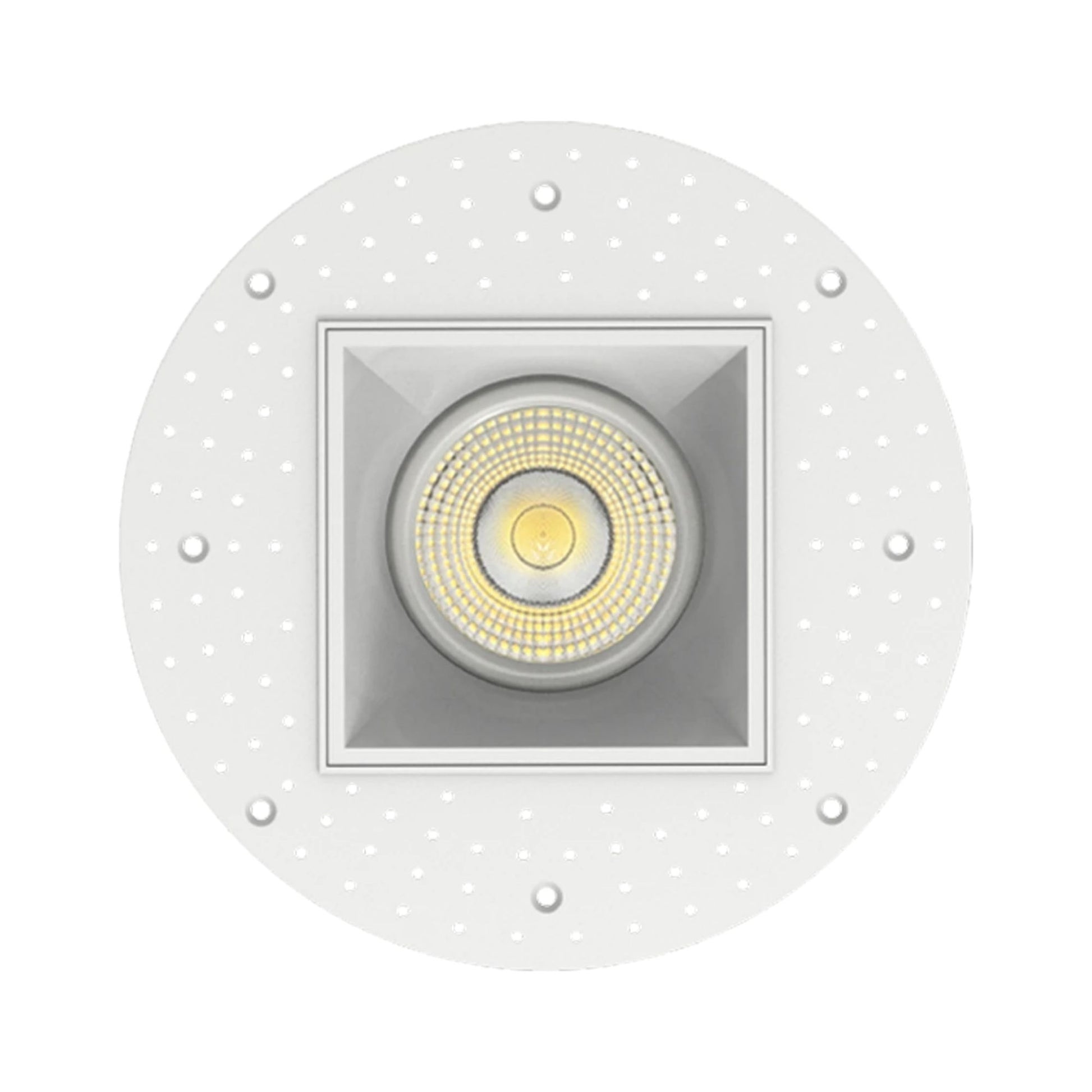 3" Trimless Gimbal Downlight, 9W, 750 Lm, 5-CCT, White Square Regress Cone - Bees Lighting