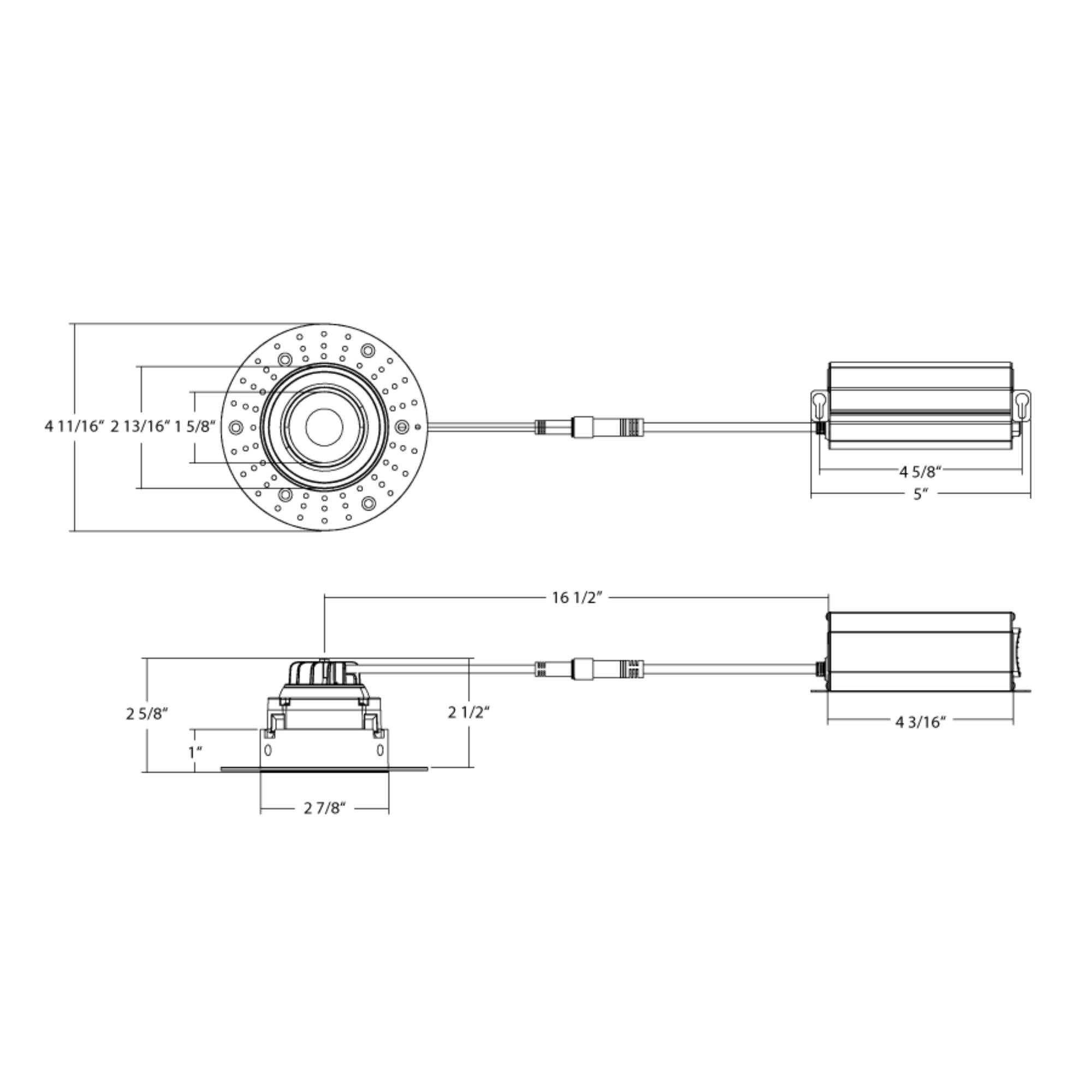 3" Trimless Gimbal Downlight, 9W, 750 Lm, 5-CCT, White Round Regress Cone