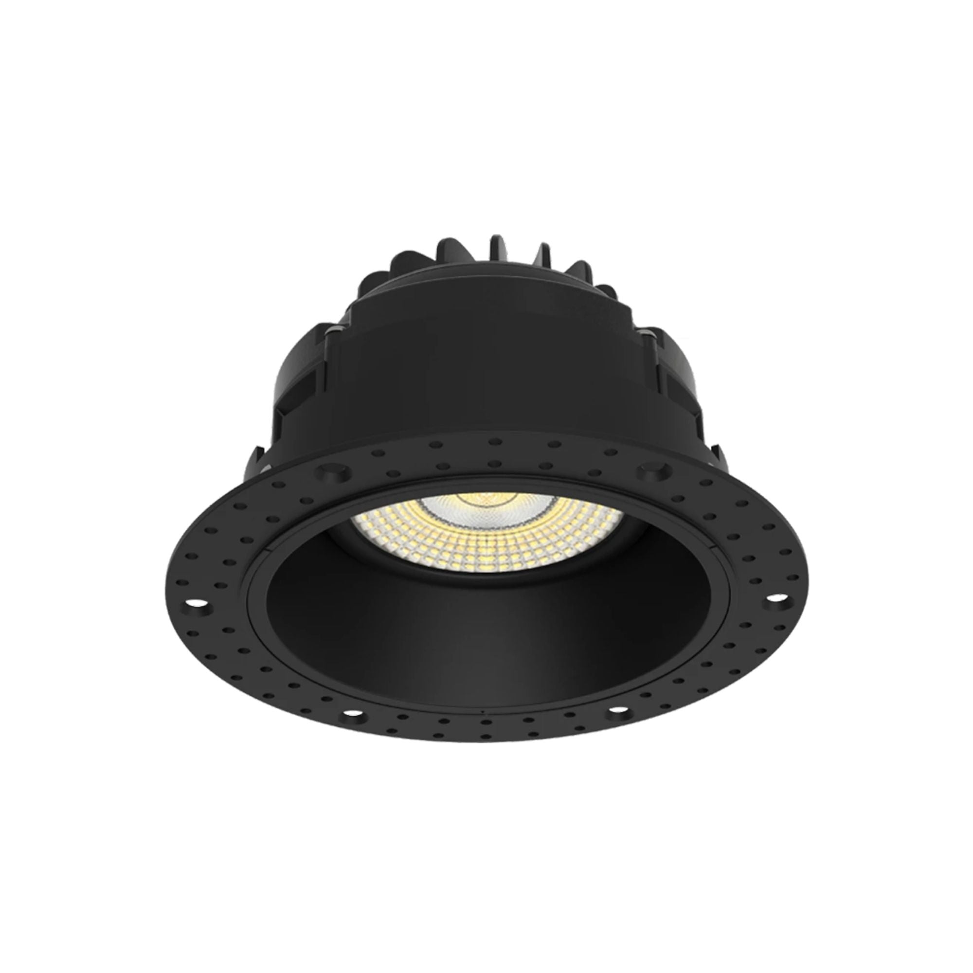 4" Trimless Gimbal Downlight, 15W, 1250 Lm, 5-CCT, Black Round Regress Cone