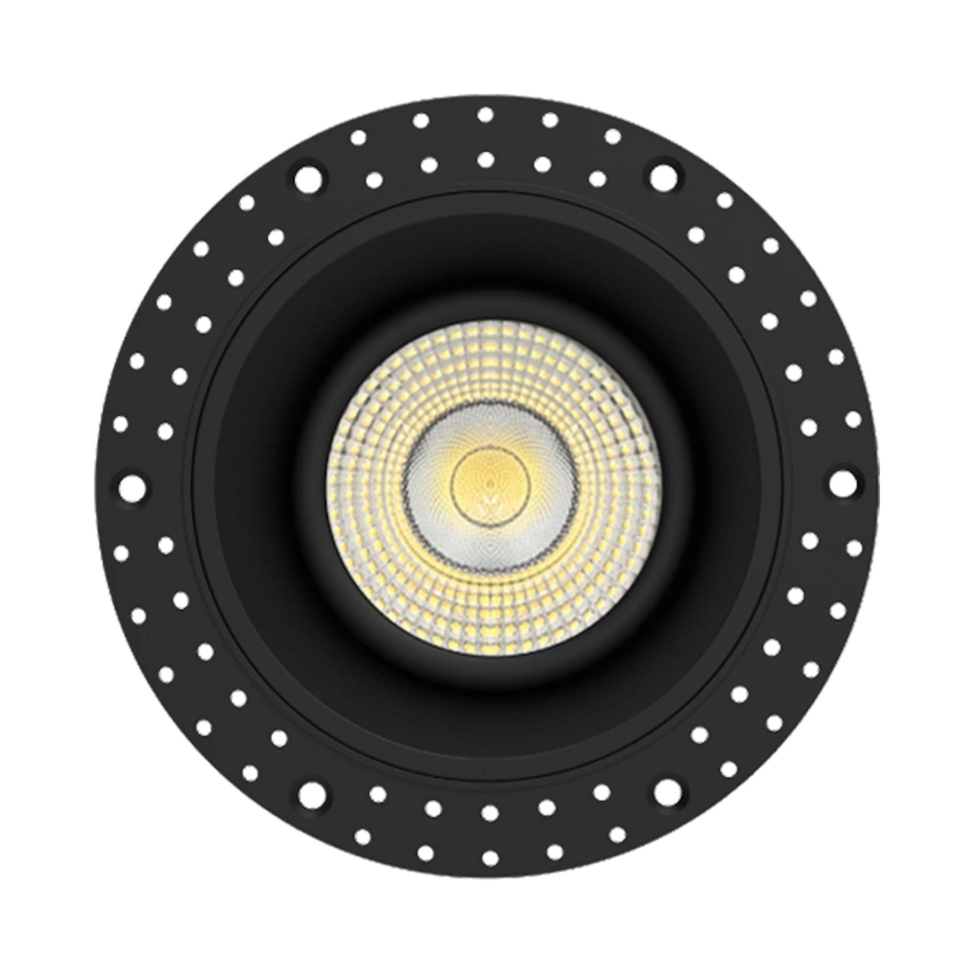 4" Trimless Gimbal Downlight, 15W, 1250 Lm, 5-CCT, Black Round Regress Cone - Bees Lighting