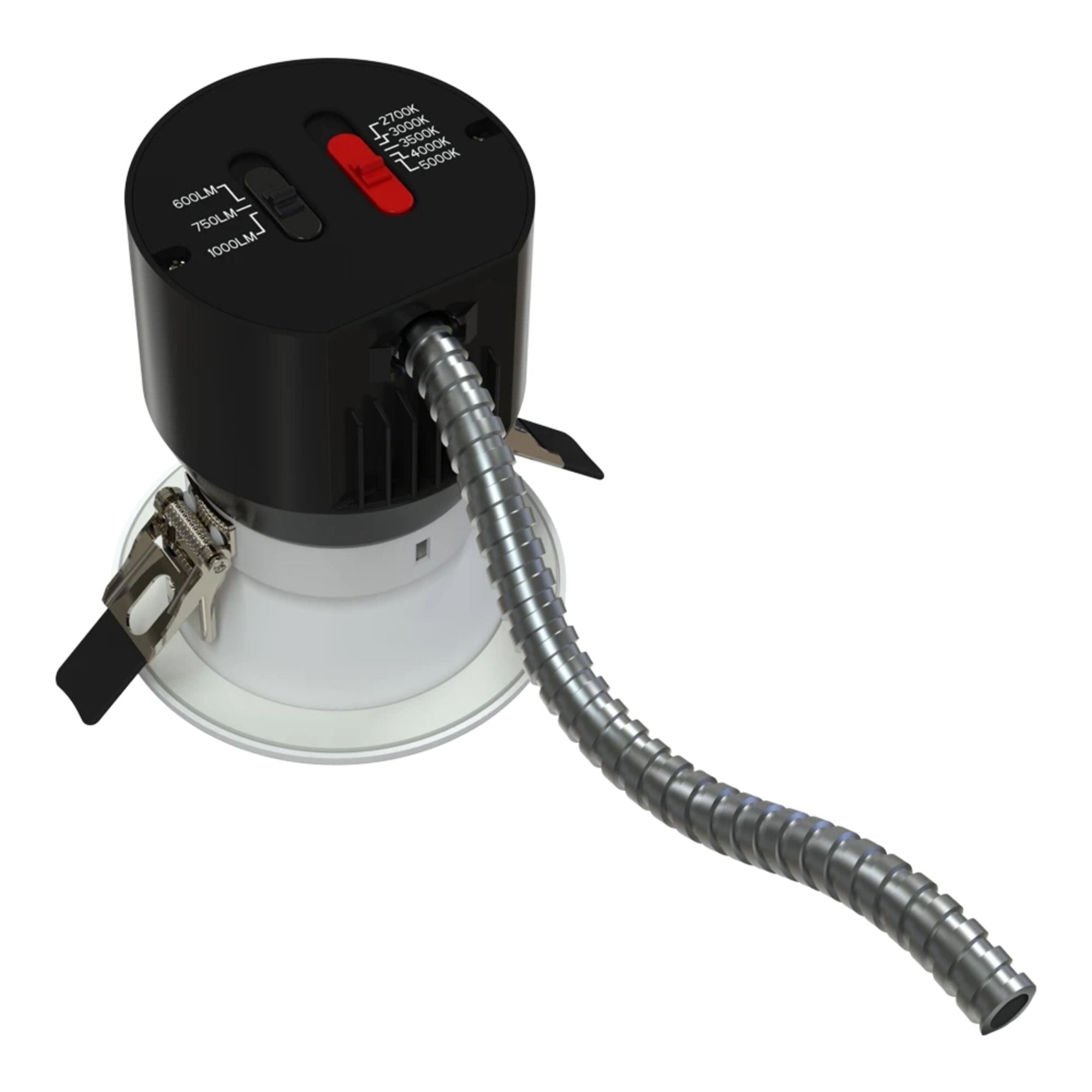 ND22 3" LED Commercial Downlight, 12W, 1000 Lm, 5-CCT, 120-277V, White Round Trim