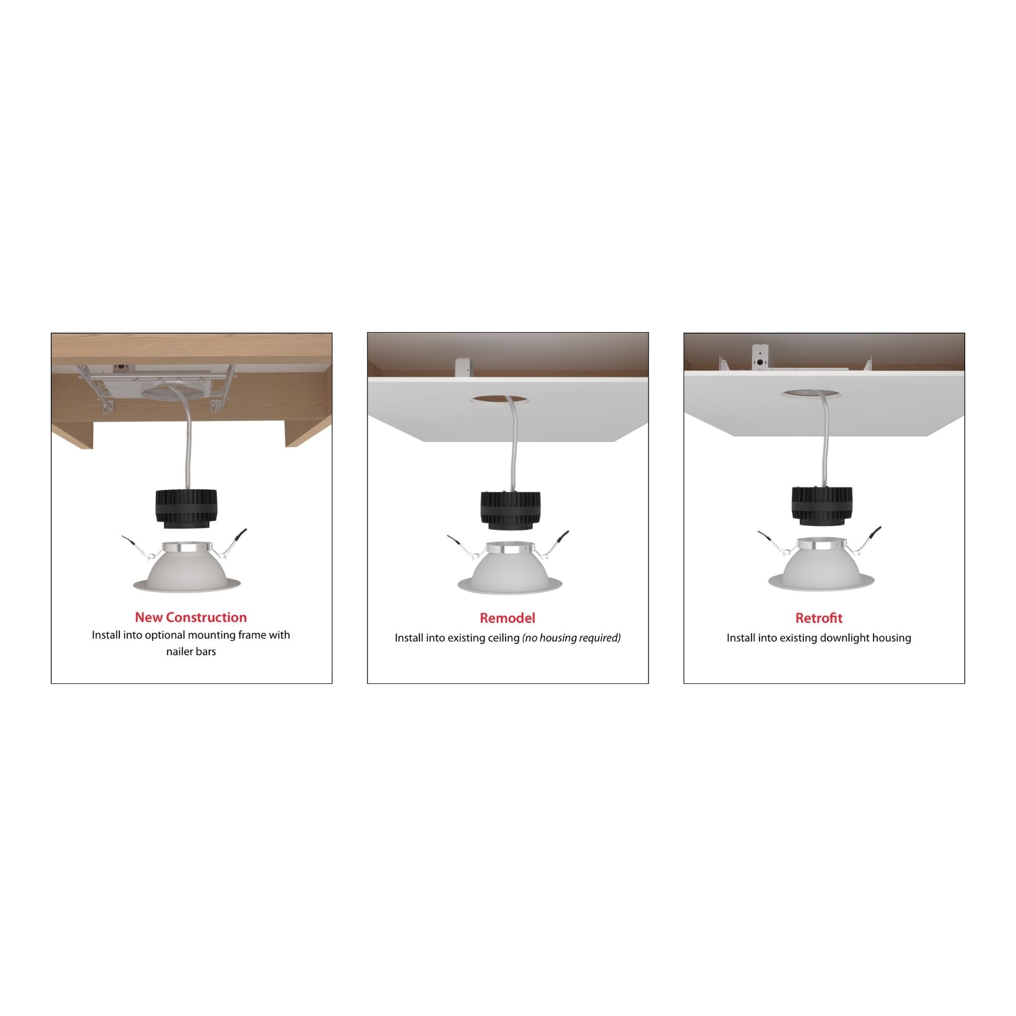 ND22 3" LED Module Commercial Downlight, 12W, 1000 Lm, 5-CCT, 120-277V (Trim Required)