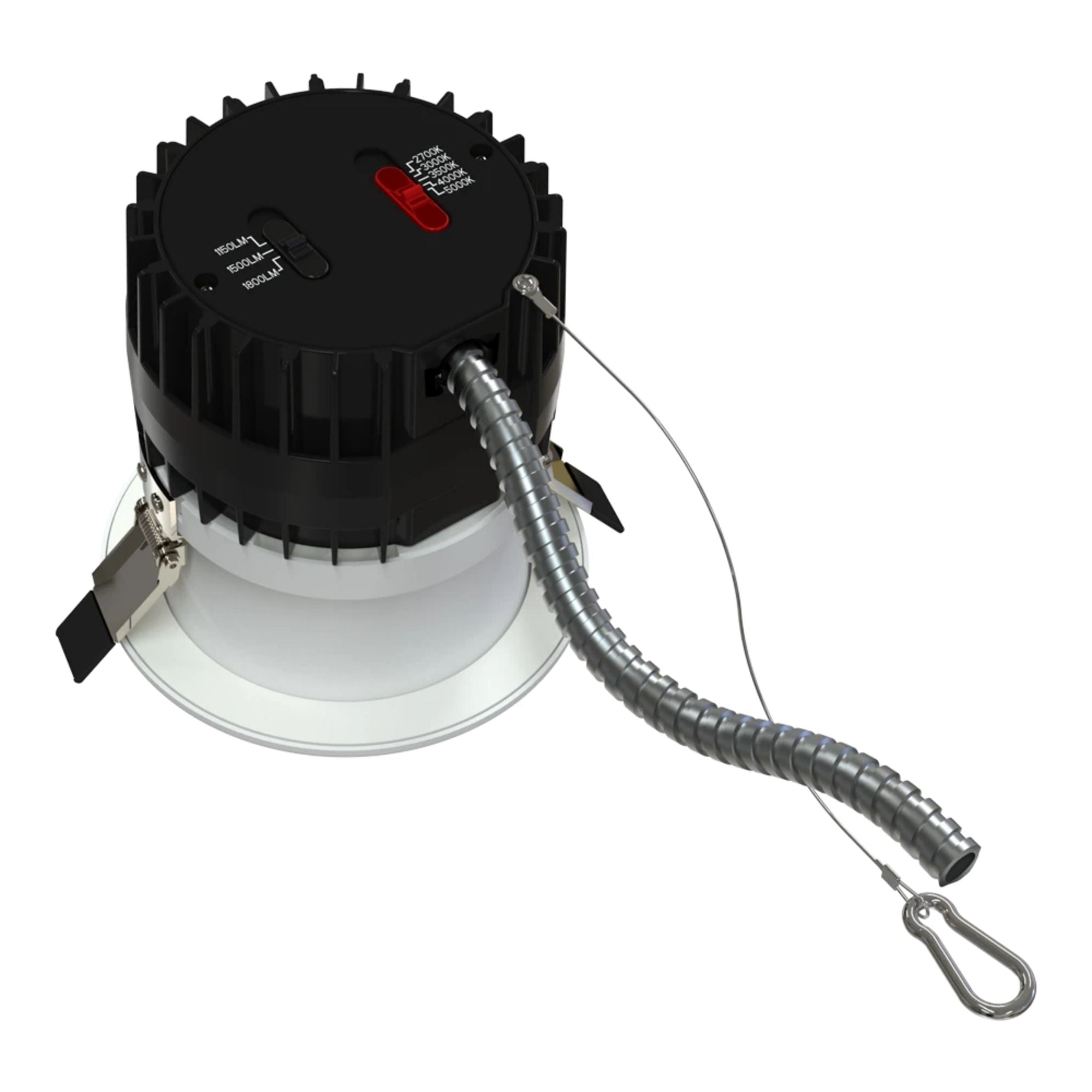 ND22 4" LED Commercial Downlight, 20W, 1850 Lm, 5-CCT, 120-277V, White Round Trim