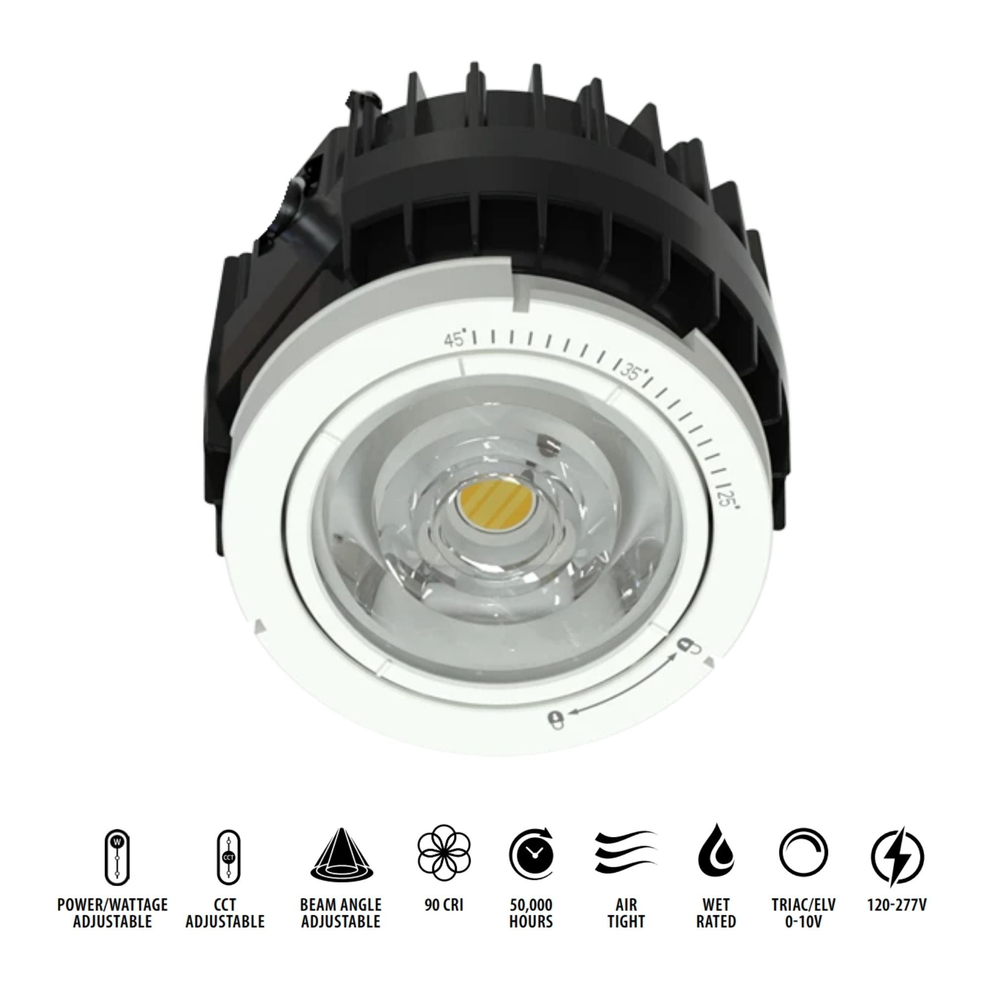 ND22 4" LED Module Commercial Downlight, 20W, 1850 Lm, 5-CCT, 120-277V (Trim Required)