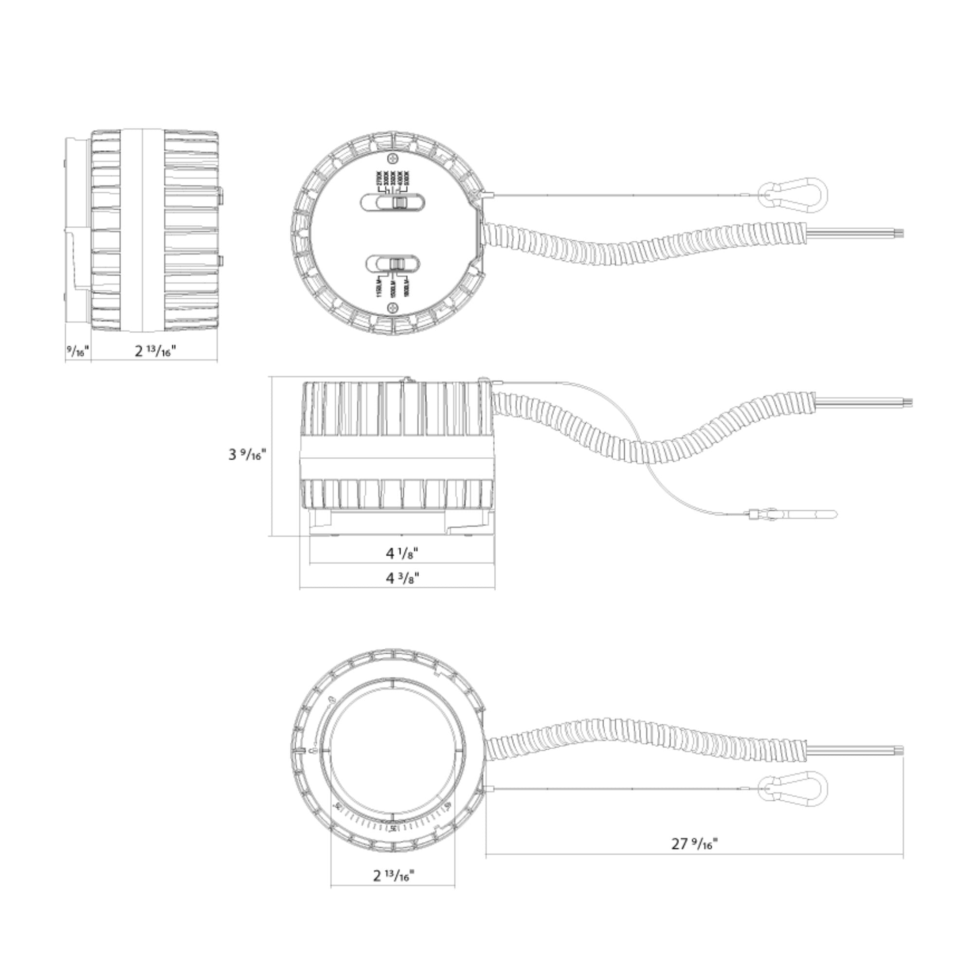 ND22 4" LED Module Commercial Downlight, 20W, 1850 Lm, 5-CCT, 120-277V (Trim Required)