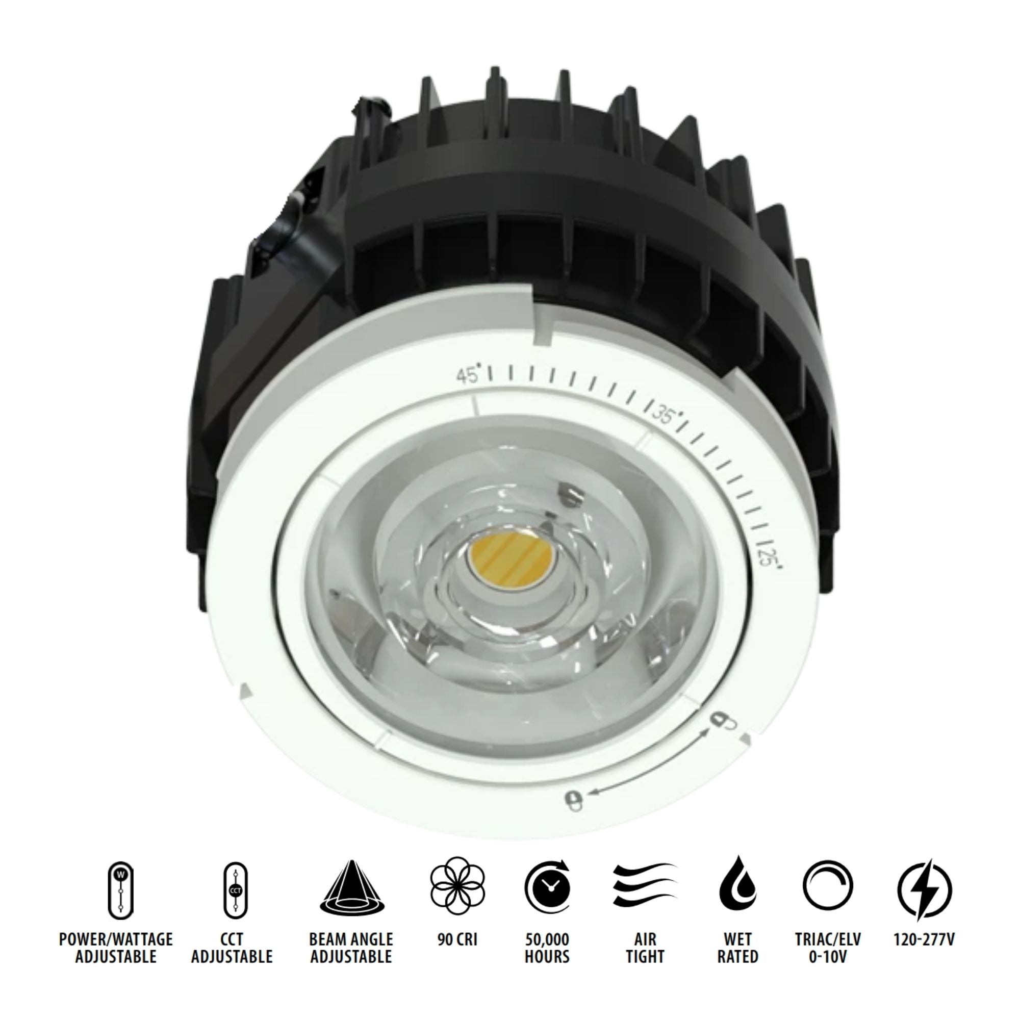 ND22 6" LED Module Commercial Downlight, 30W, 2800 Lm, 5-CCT, 120-277V (Trim Required)