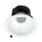 ND22 8" LED Commercial Downlight, 50W, 4700 Lm, 5-CCT, 120-277V, White Round Trim