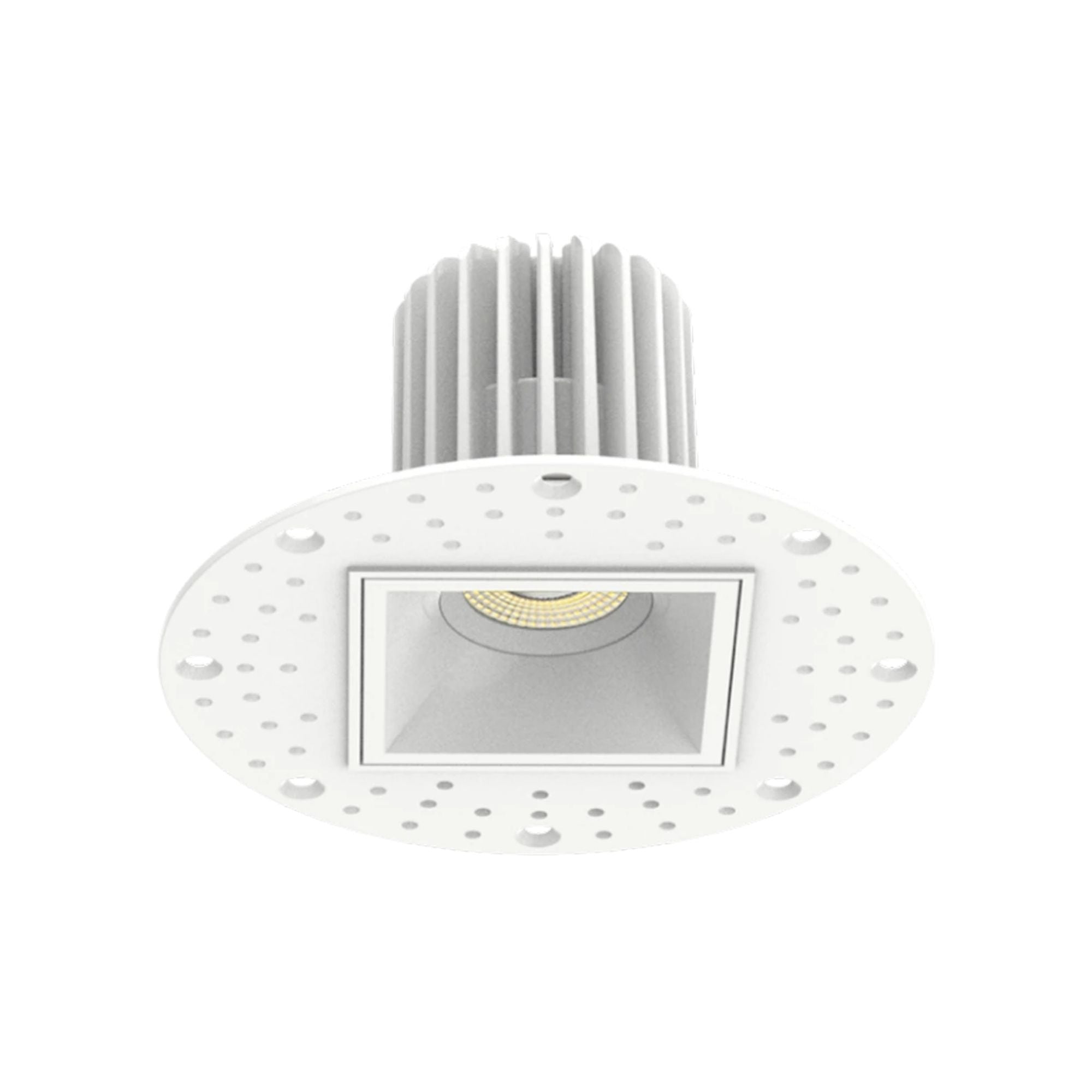 2" Trimless Recessed Downlight, 9W, 600 Lm, 5-CCT, White Square Regress Cone