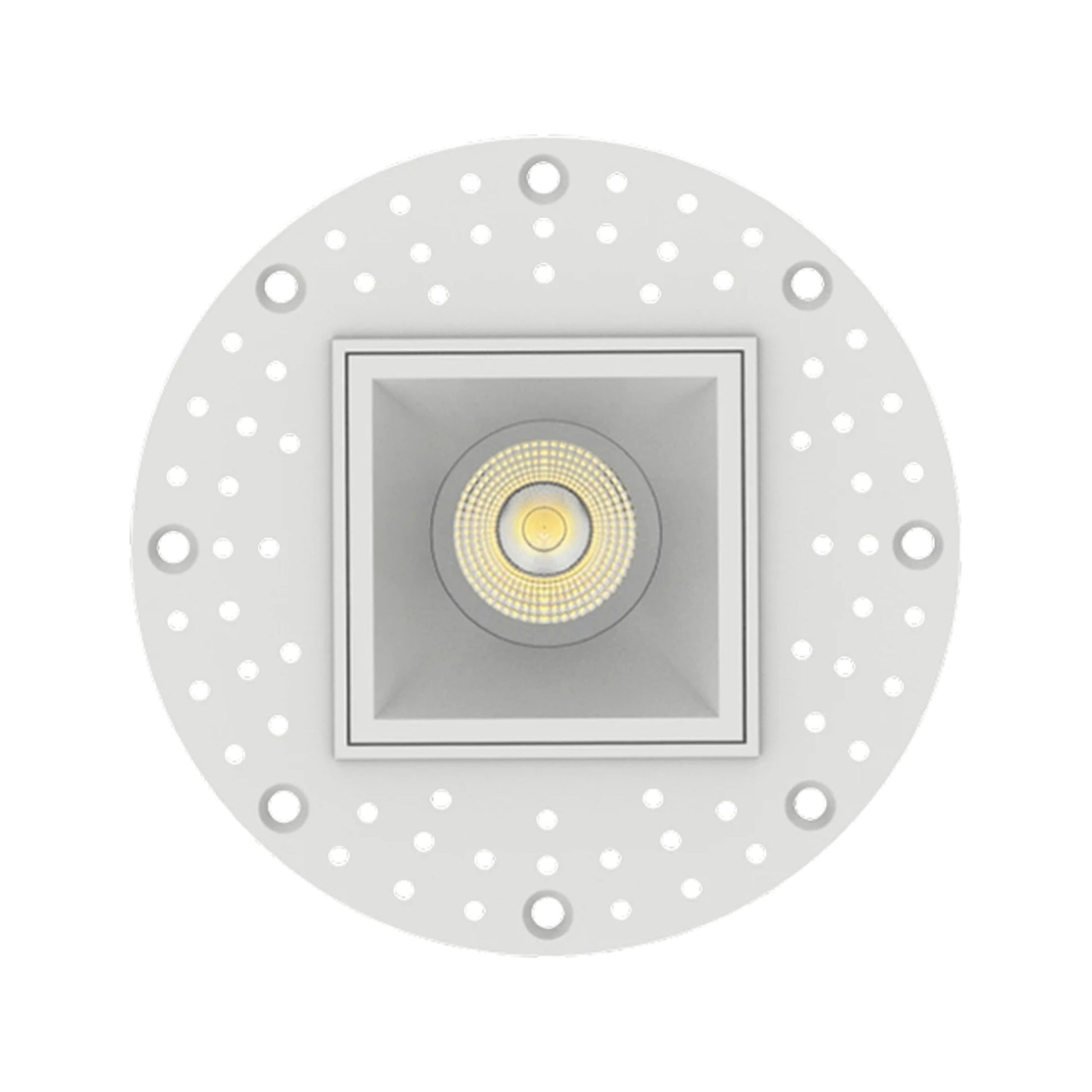 2" Trimless Recessed Downlight, 9W, 600 Lm, 5-CCT, White Square Regress Cone - Bees Lighting