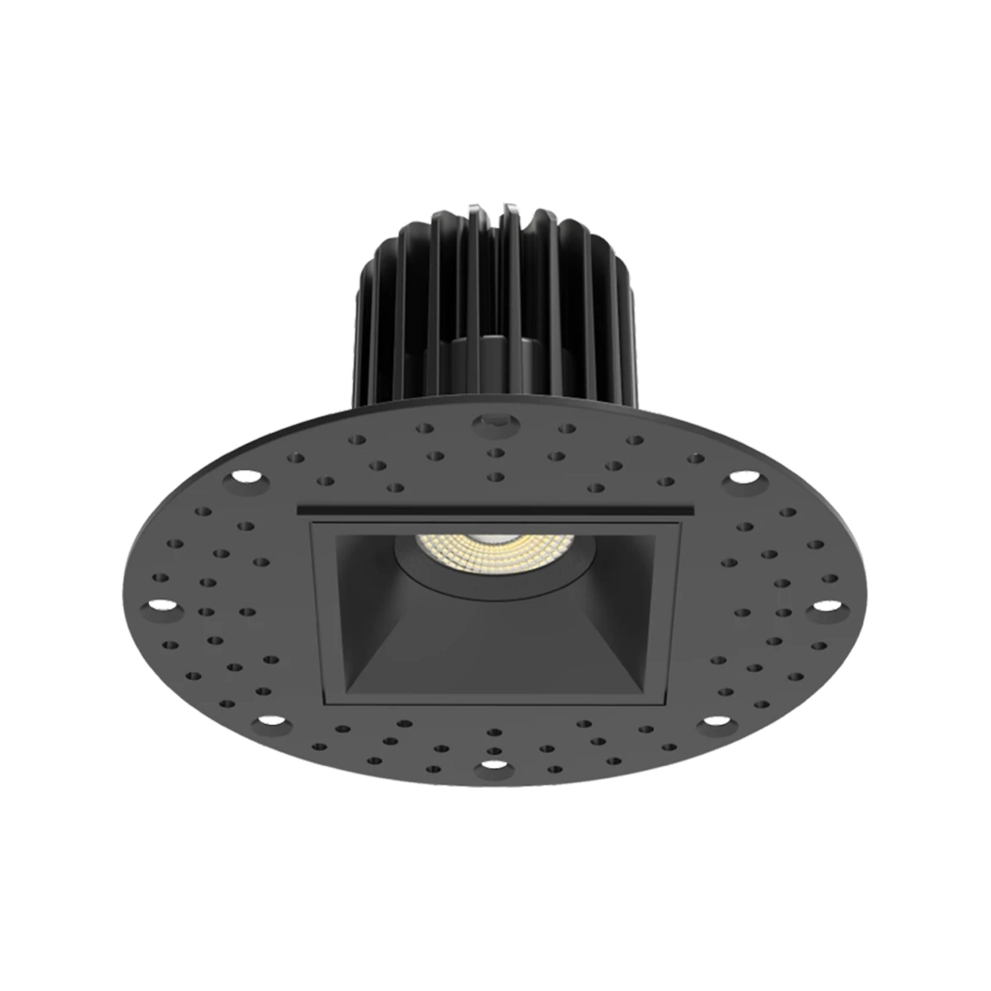 2" Trimless Recessed Downlight, 9W, 600 Lm, 5-CCT, Black Square Regress Cone