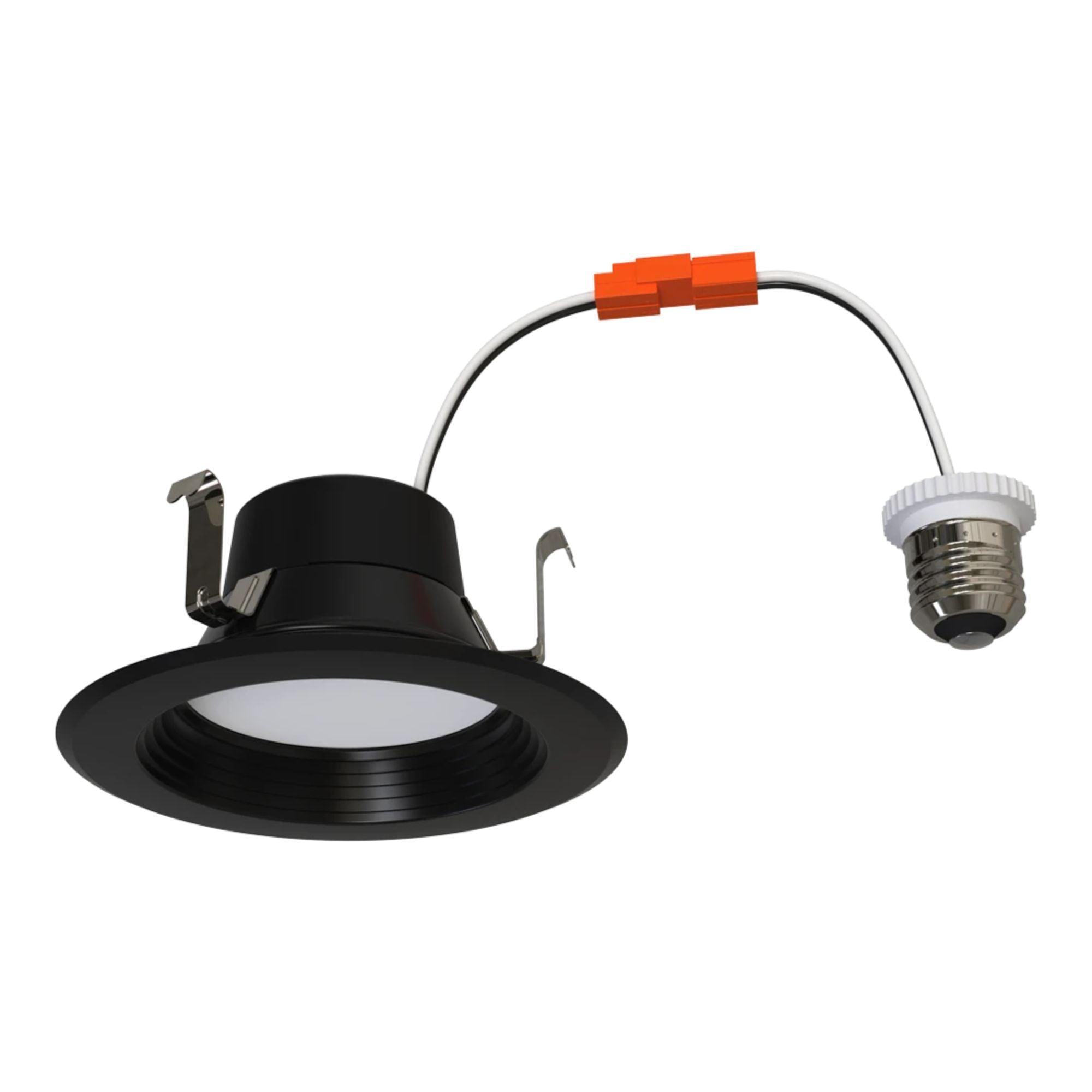4" R34X Field-Adjustable LED Retrofit Downlight, 700 Lm, 5-CCT, Black Baffle Trim