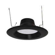 6" R34X Field-Adjustable LED Retrofit Downlight, 1400 Lm, 5-CCT, Black Baffle Trim