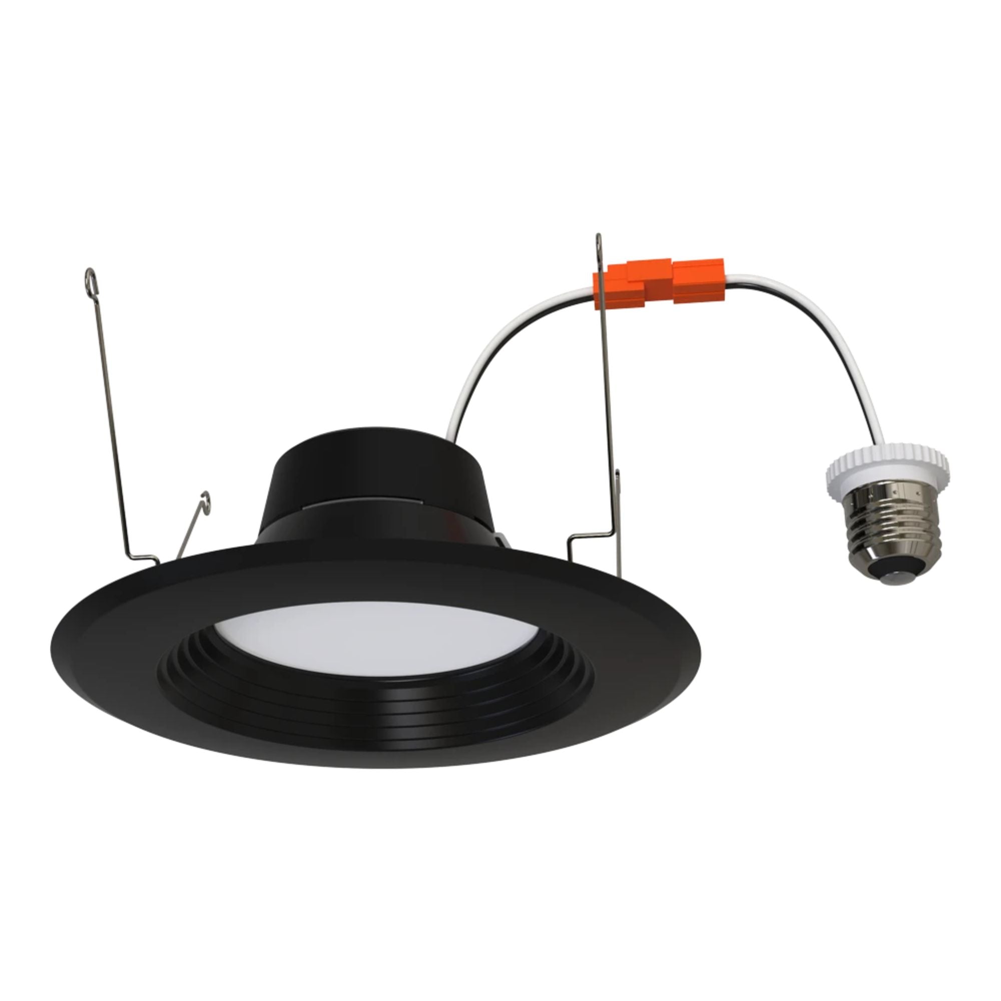 6" R34X Field-Adjustable LED Retrofit Downlight, 1400 Lm, 5-CCT, Black Baffle Trim