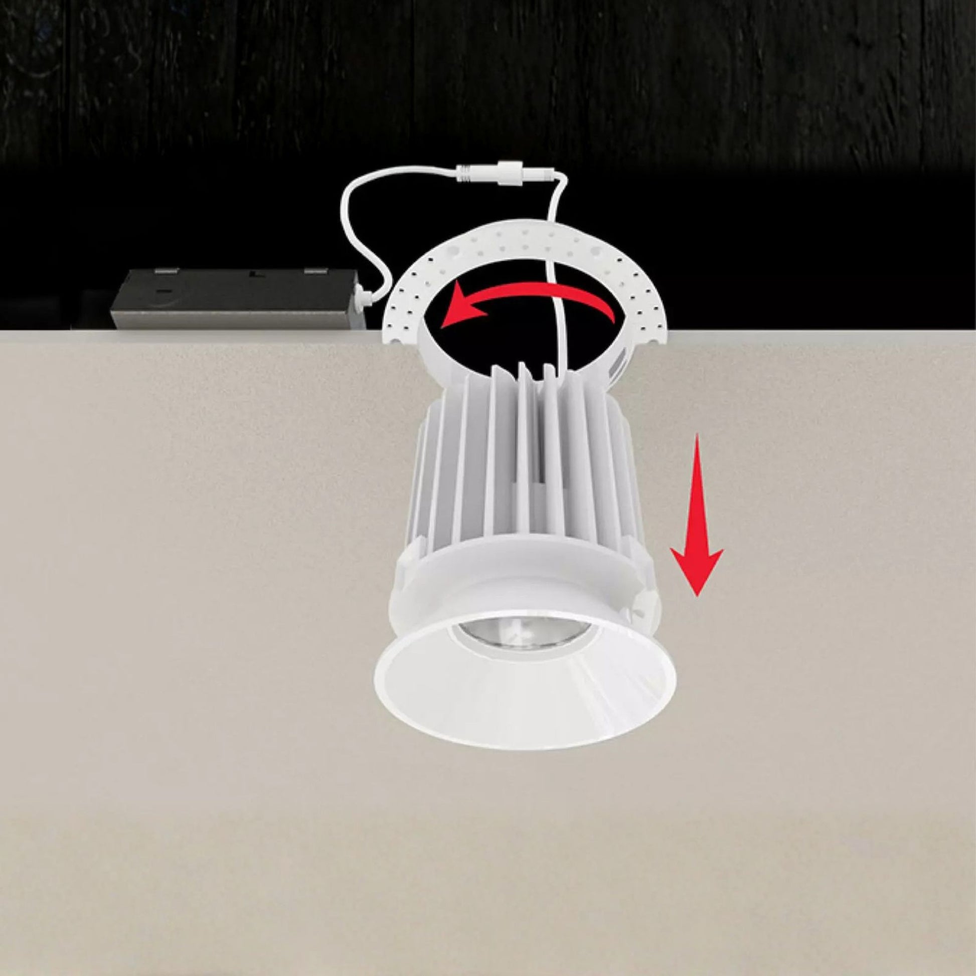 RAB Lighting - 3" Trimless Recessed Downlight, 15W, 1250 Lm, 5-CCT, White Round Regress Cone | Bees Lighting