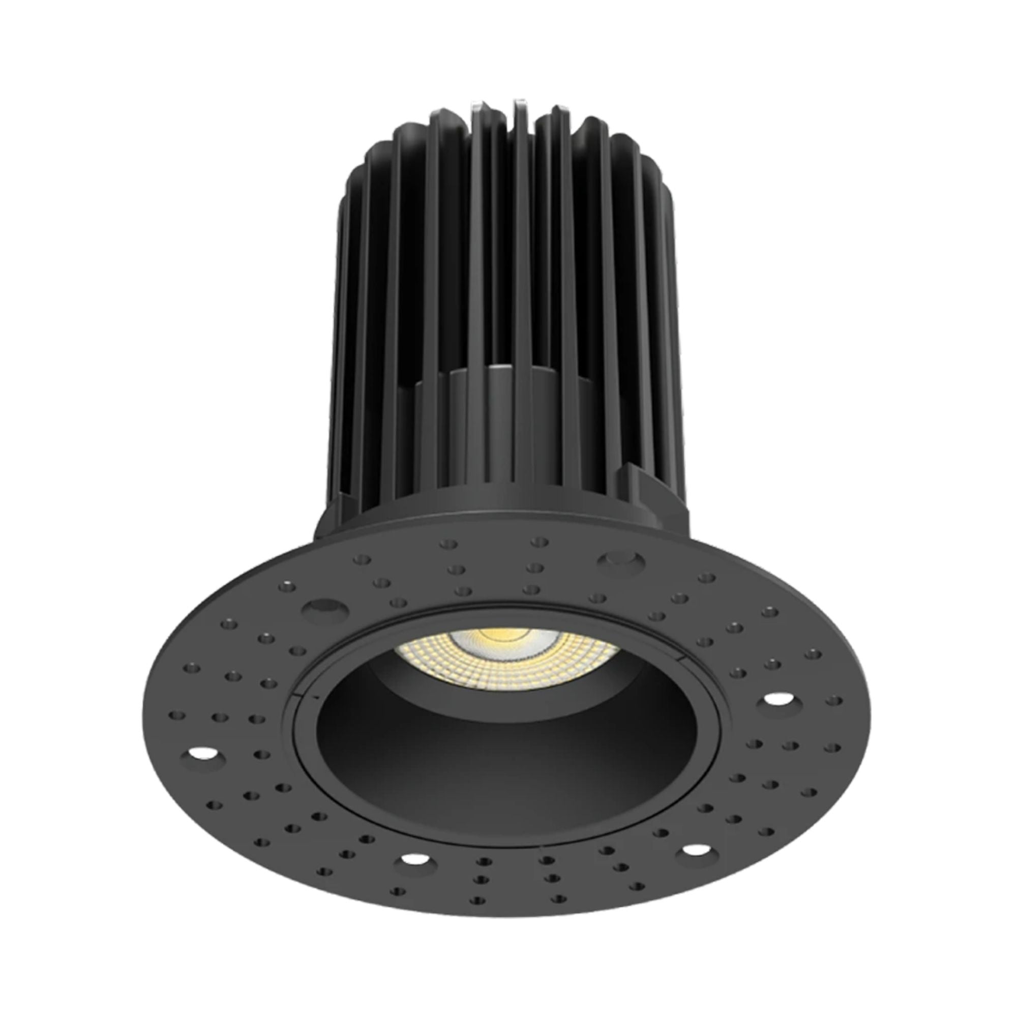 3" Trimless Recessed Downlight, 15W, 1250 Lm, 5-CCT, Black Round Regress Cone