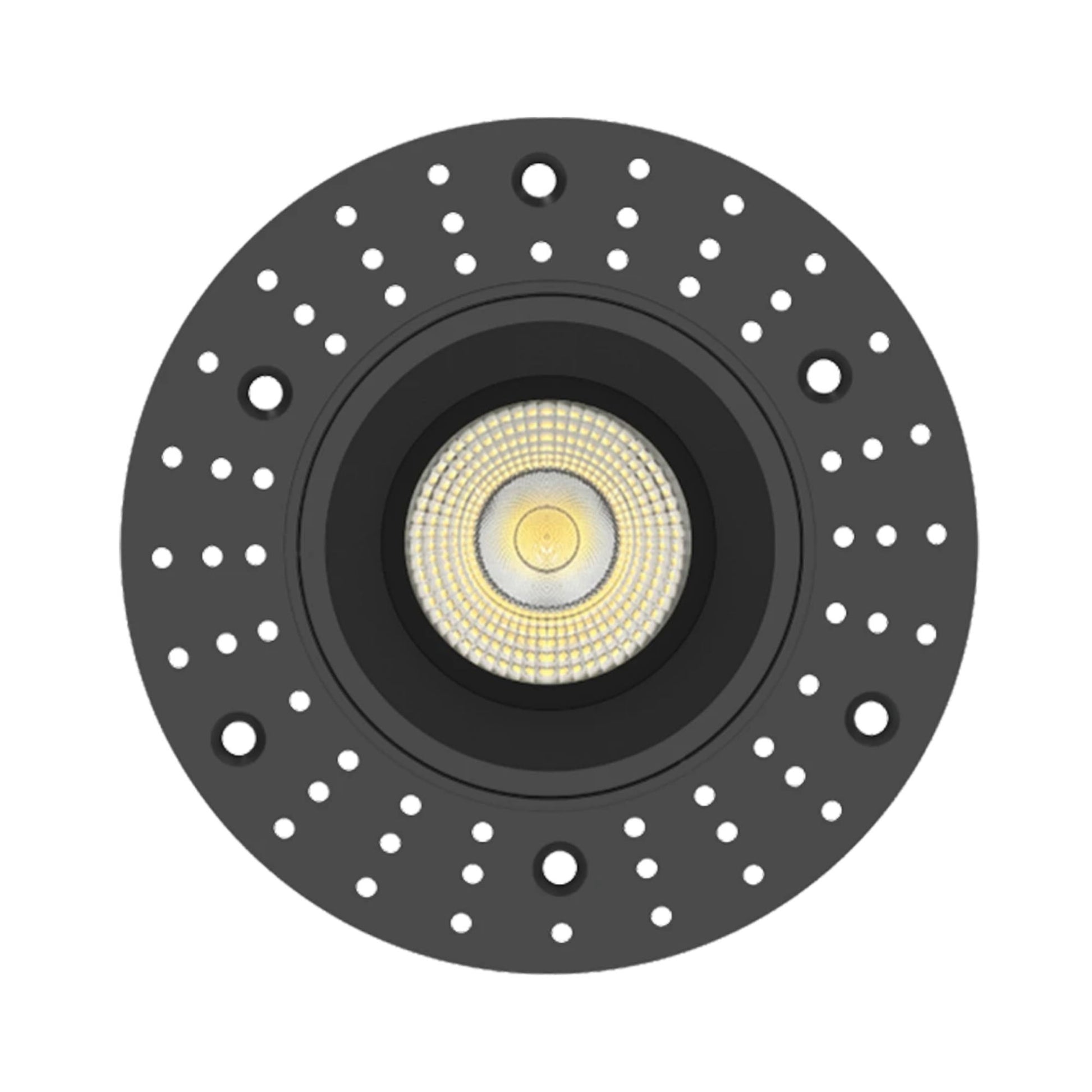 3" Trimless Recessed Downlight, 15W, 1250 Lm, 5-CCT, Black Round Regress Cone - Bees Lighting