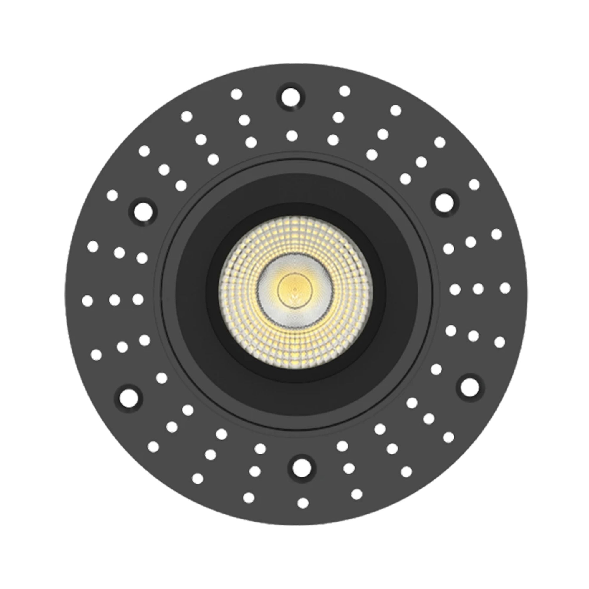 3" Trimless Recessed Downlight, 15W, 1250 Lm, 5-CCT, Black Round Regress Cone