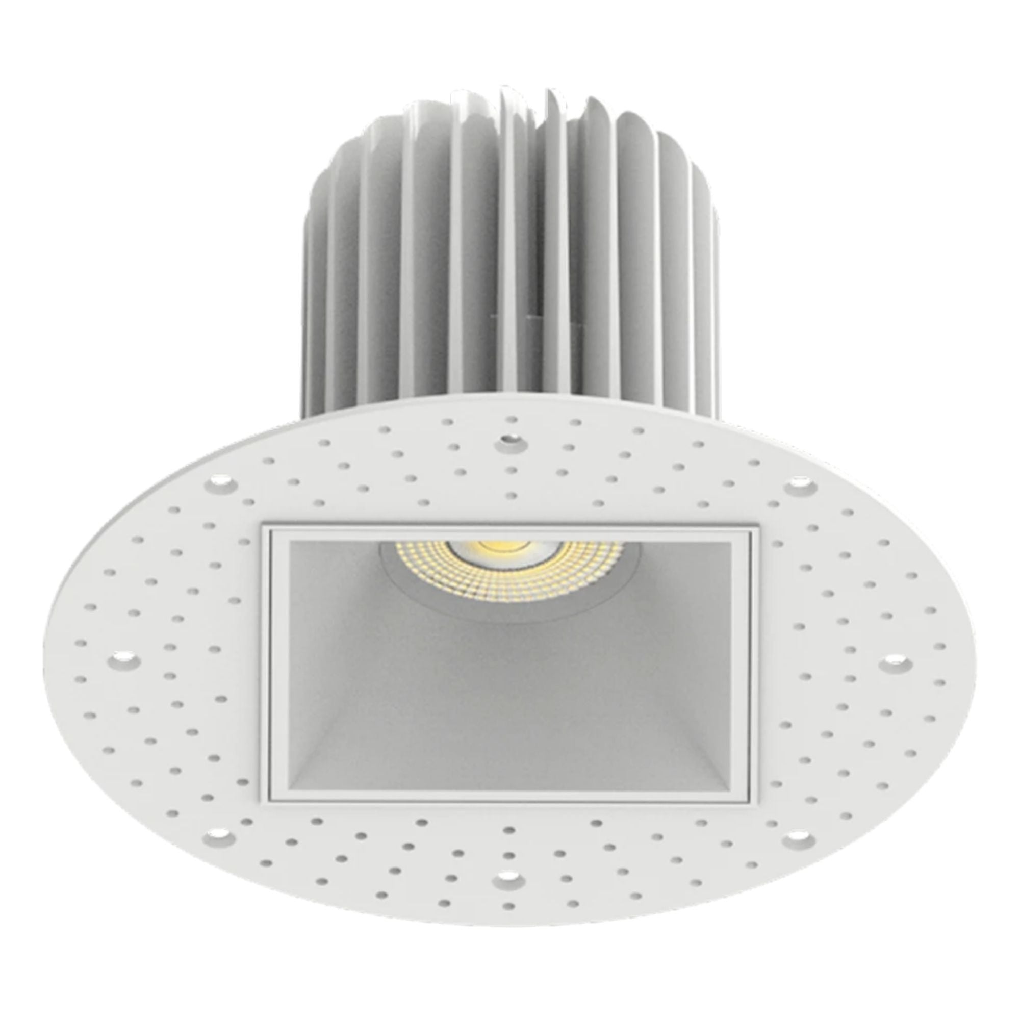 4" Trimless Recessed Downlight, 20W, 1900 Lm, 5-CCT, White Square Regress Cone