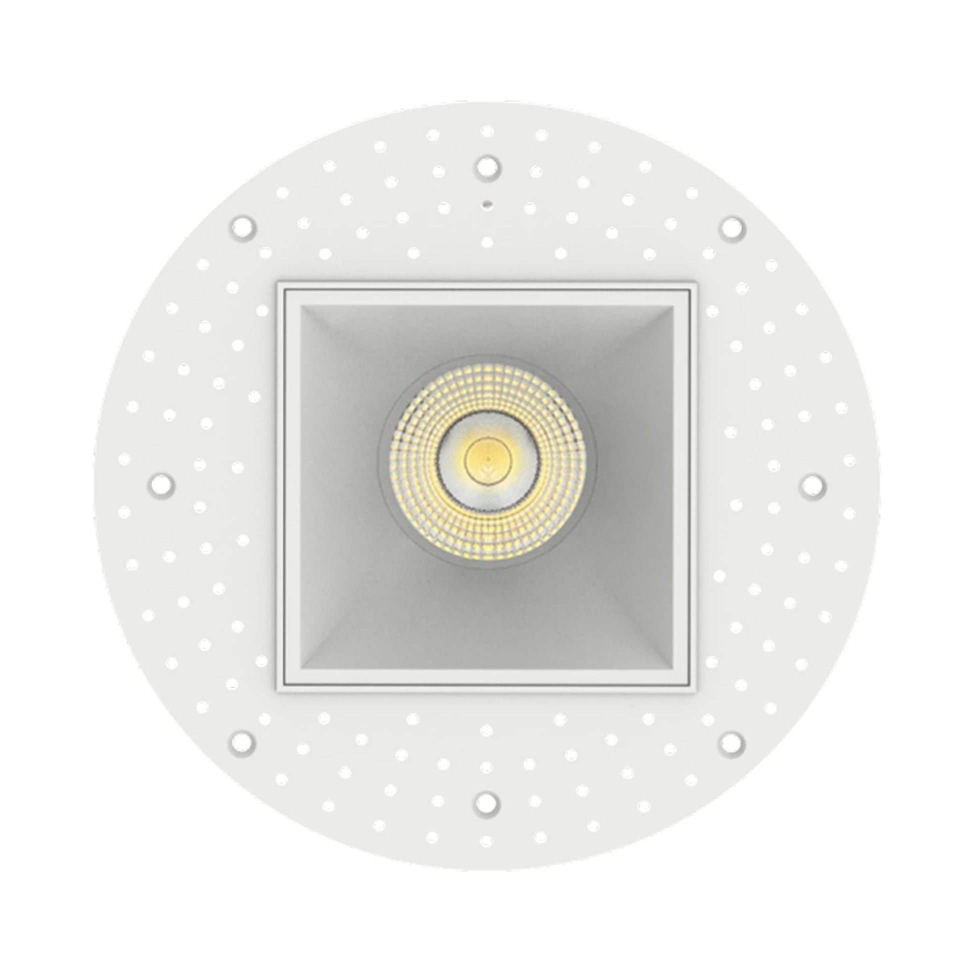 4" Trimless Recessed Downlight, 20W, 1900 Lm, 5-CCT, White Square Regress Cone - Bees Lighting
