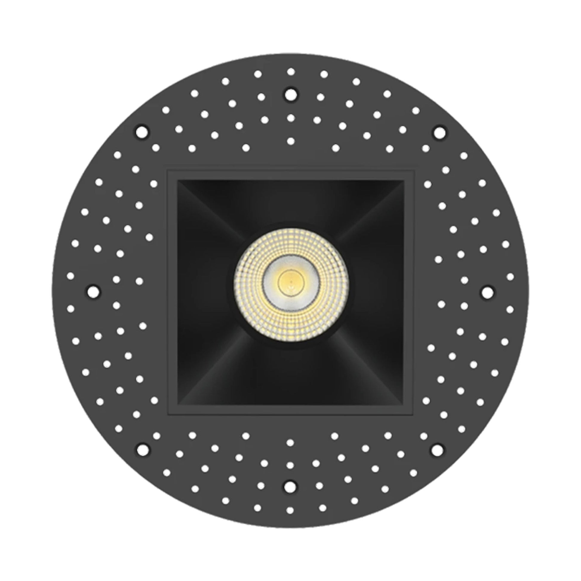 4" Trimless Recessed Downlight, 20W, 1900 Lm, 5-CCT, Black Square Regress Cone - Bees Lighting