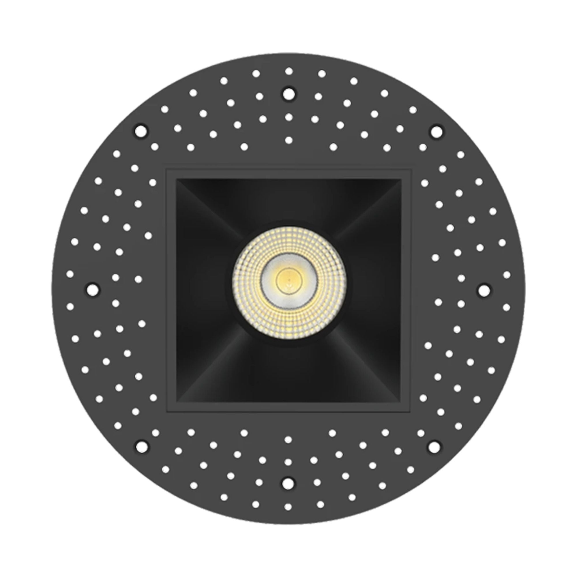 4" Trimless Recessed Downlight, 20W, 1900 Lm, 5-CCT, Black Square Regress Cone