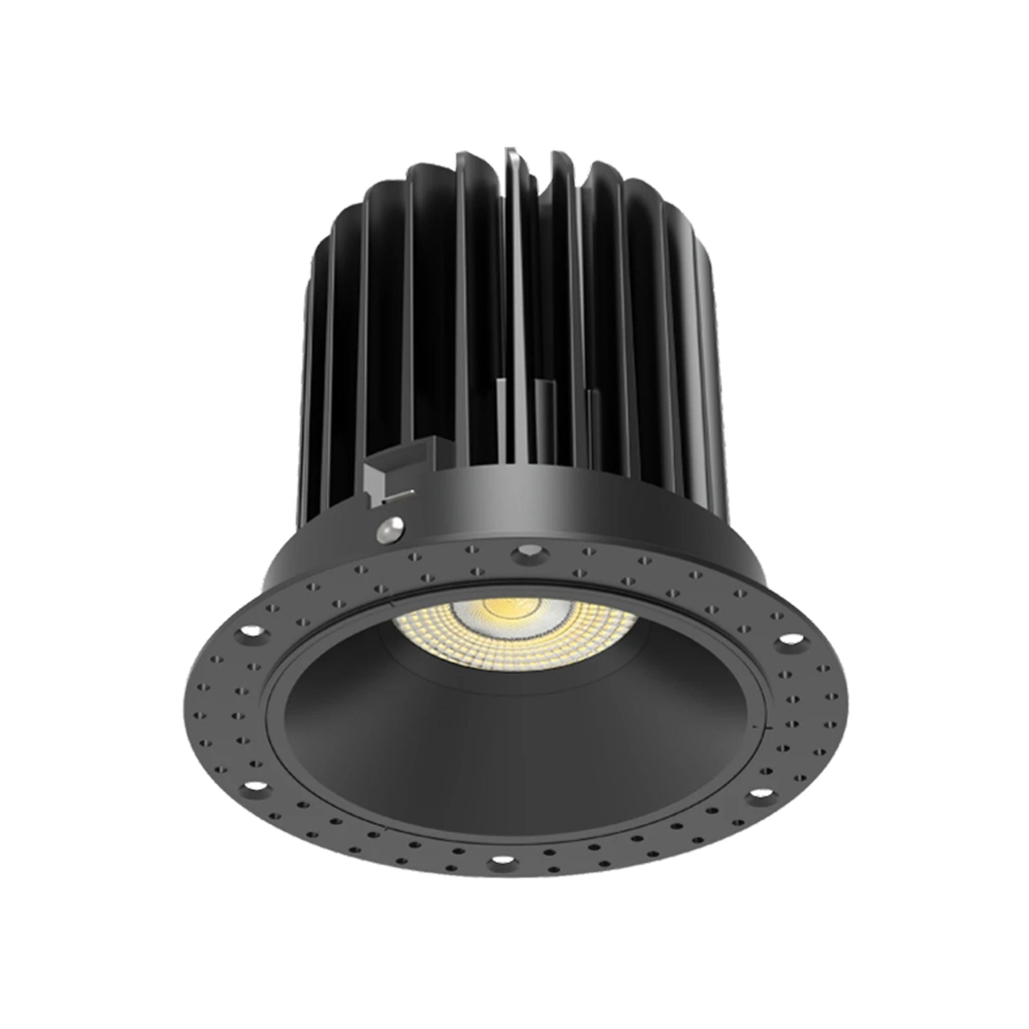 4" Trimless Recessed Downlight, 20W, 1900 Lm, 5-CCT, Black Round Regress Cone