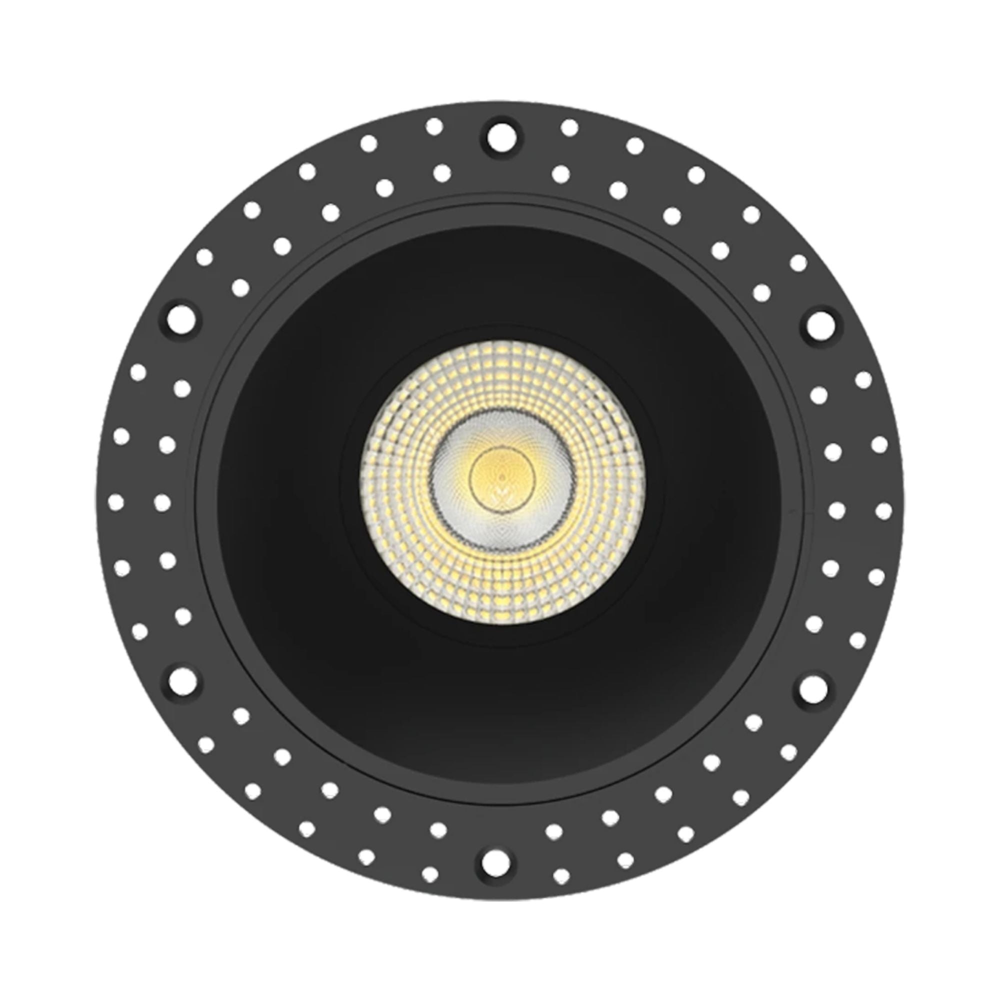 4" Trimless Recessed Downlight, 20W, 1900 Lm, 5-CCT, Black Round Regress Cone
