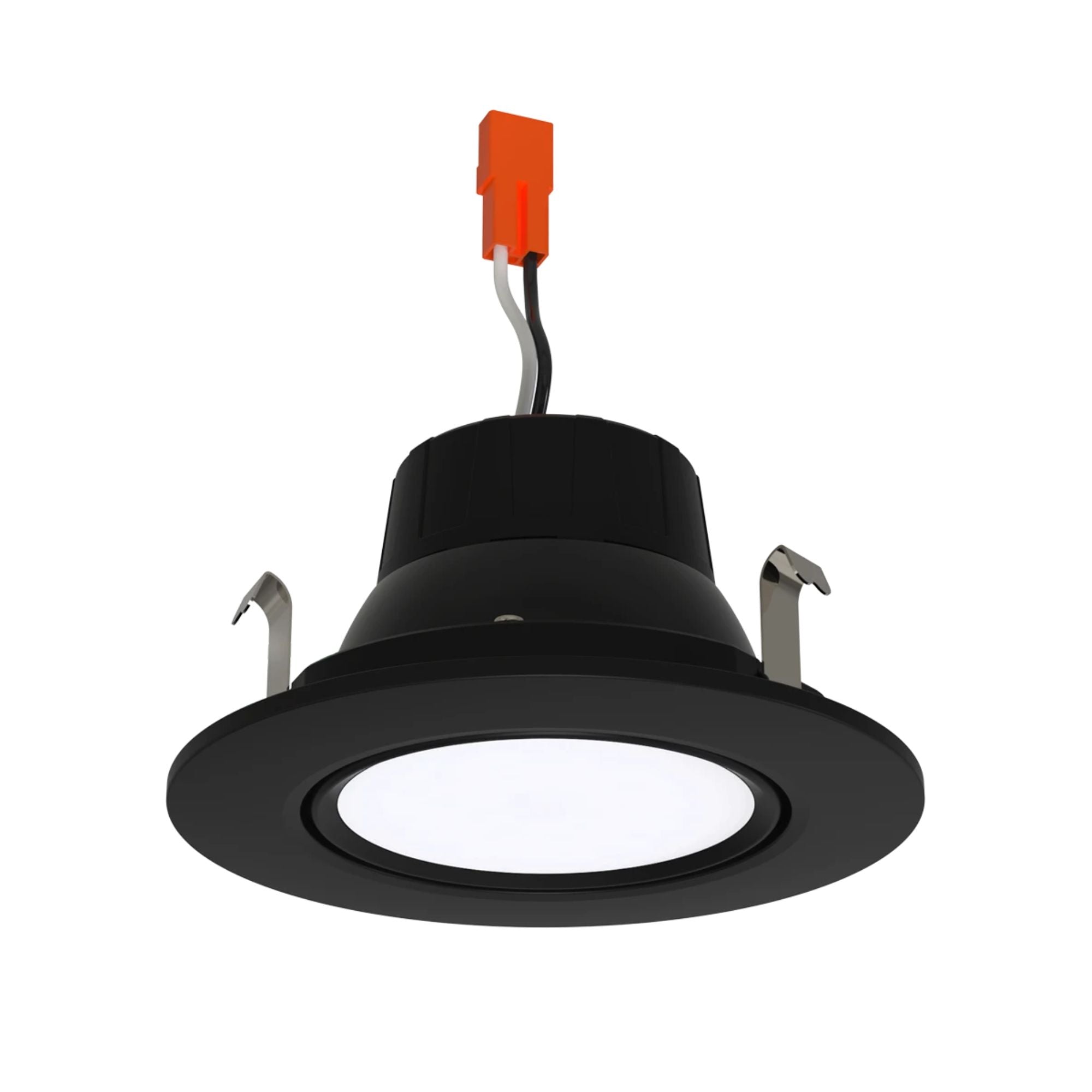 4" Gimbal Retrofit Recessed Light, 8W, 800 Lumens, 5-CCT, Black Trim
