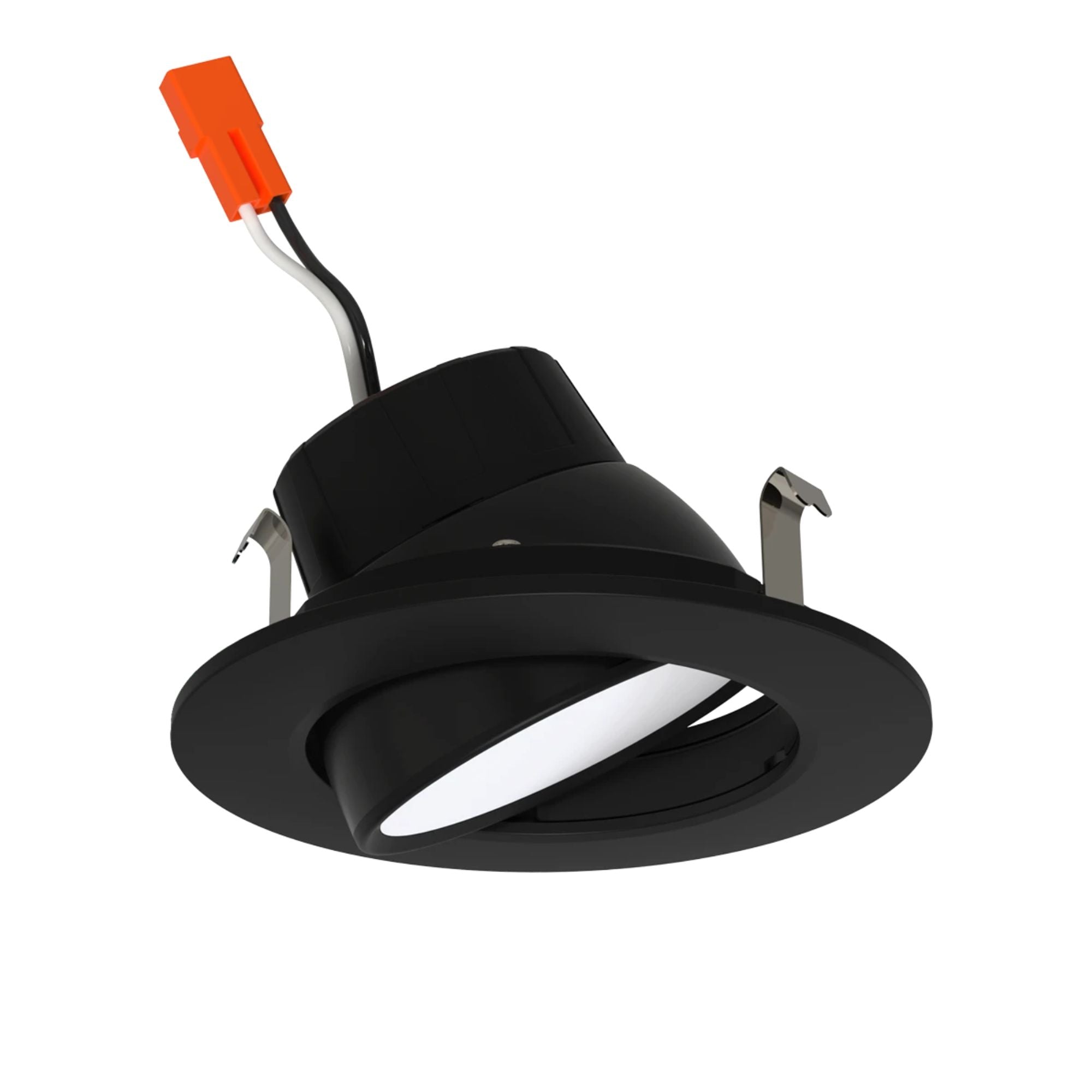 4" Gimbal Retrofit Recessed Light, 8W, 800 Lumens, 5-CCT, Black Trim