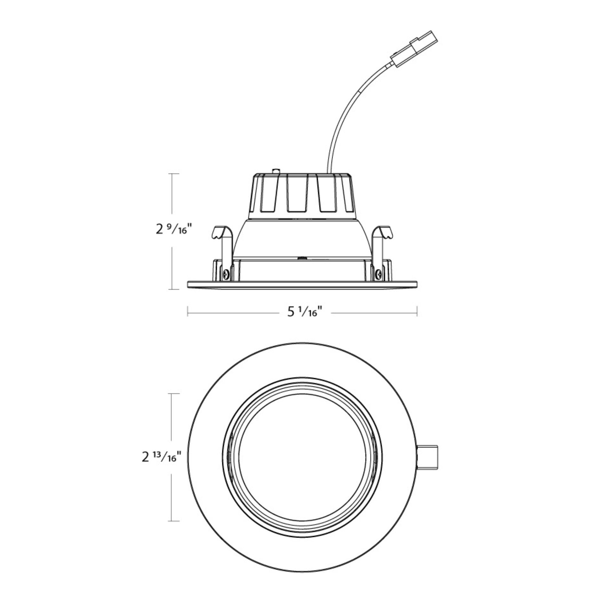 4" Gimbal Retrofit Recessed Light, 8W, 800 Lumens, 5-CCT, Black Trim