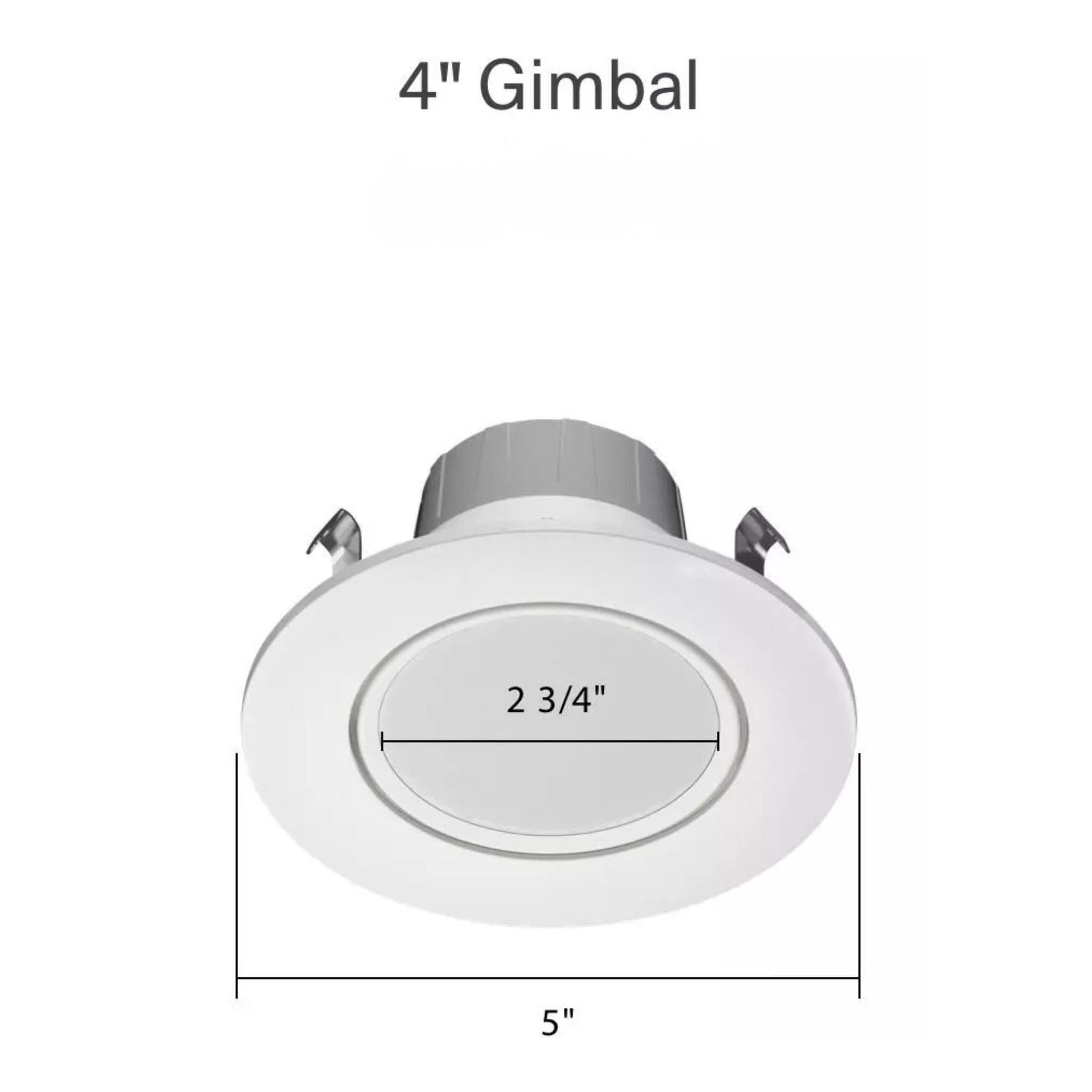 RAB Lighting - 4" Gimbal Retrofit Recessed Light, 8W, 750 Lumens, 5-CCT, White Trim | Bees Lighting